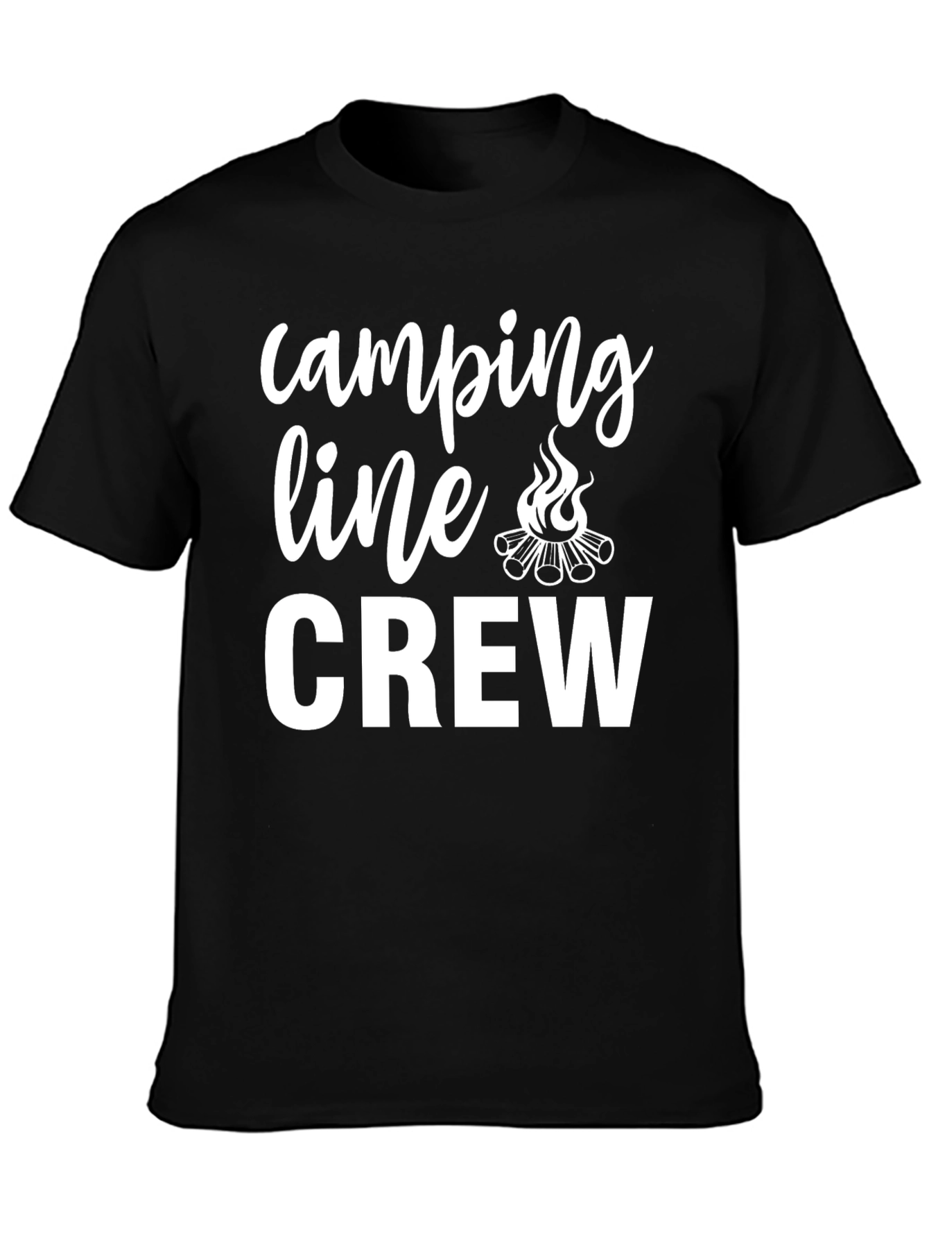 Camping Crew Graphic Tee - Black