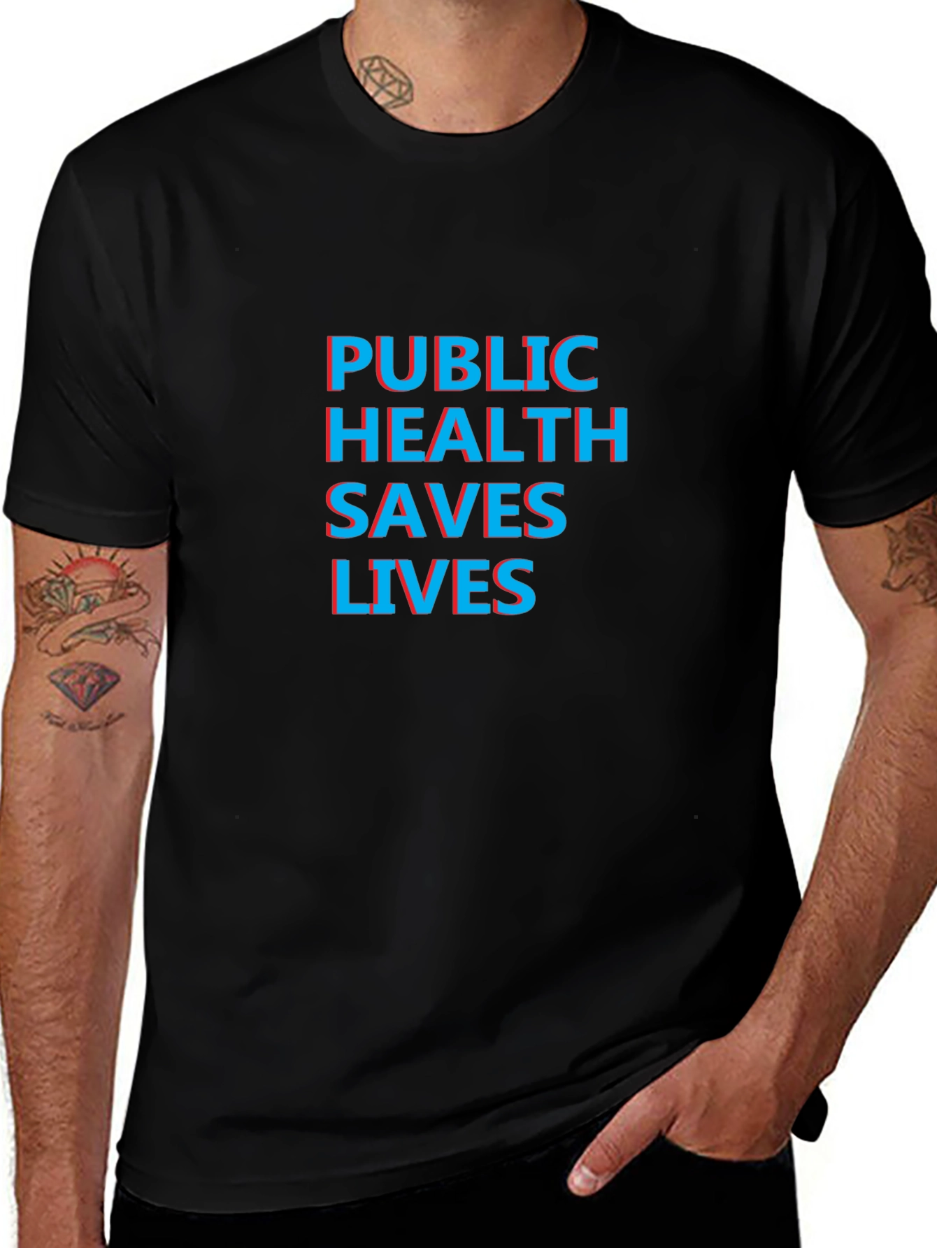 Public Health Saves Lives T-Shirt - Black