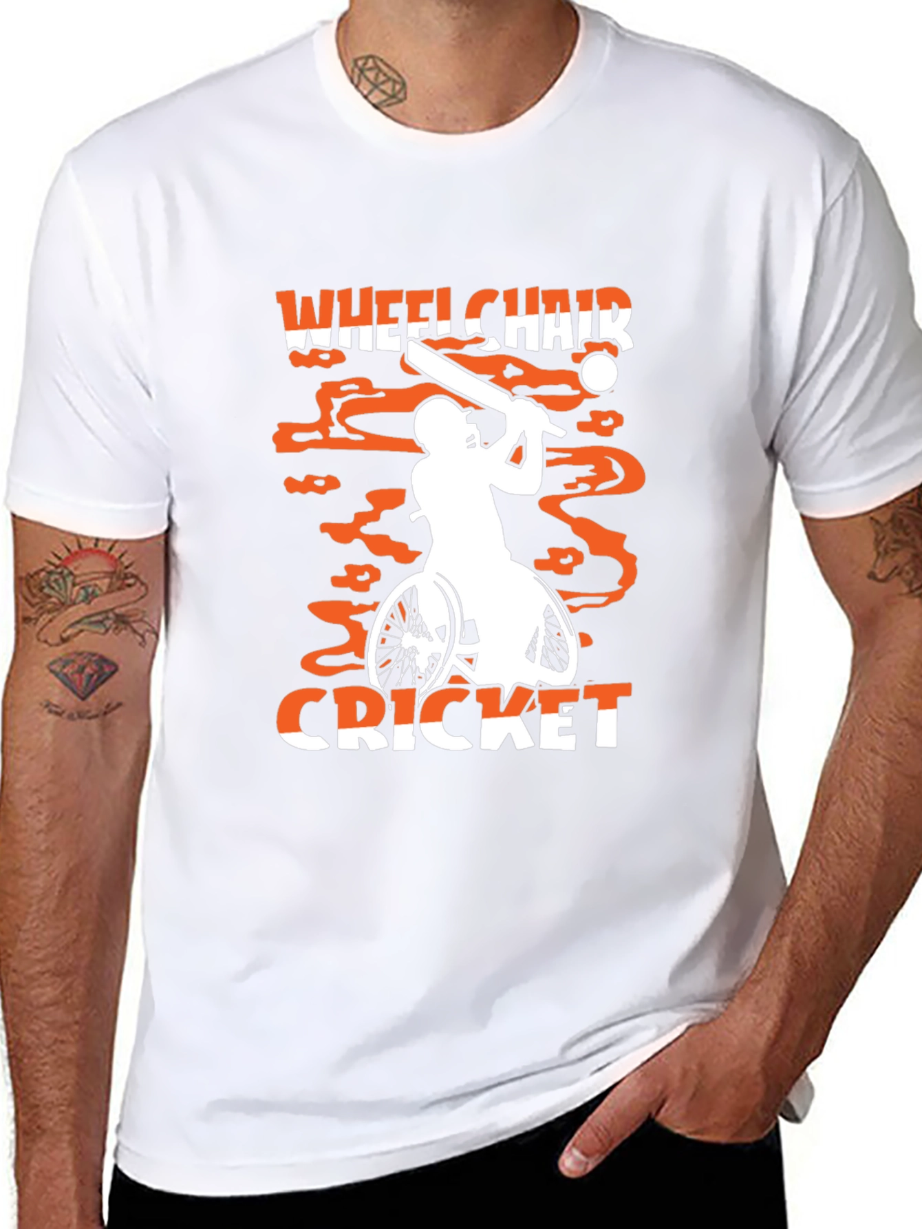 Wheelchair Cricket Graphic T-Shirt