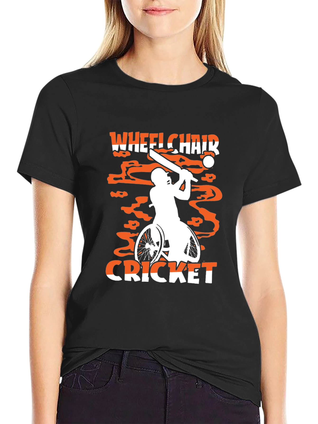 Wheelchair Cricket Graphic T-Shirt