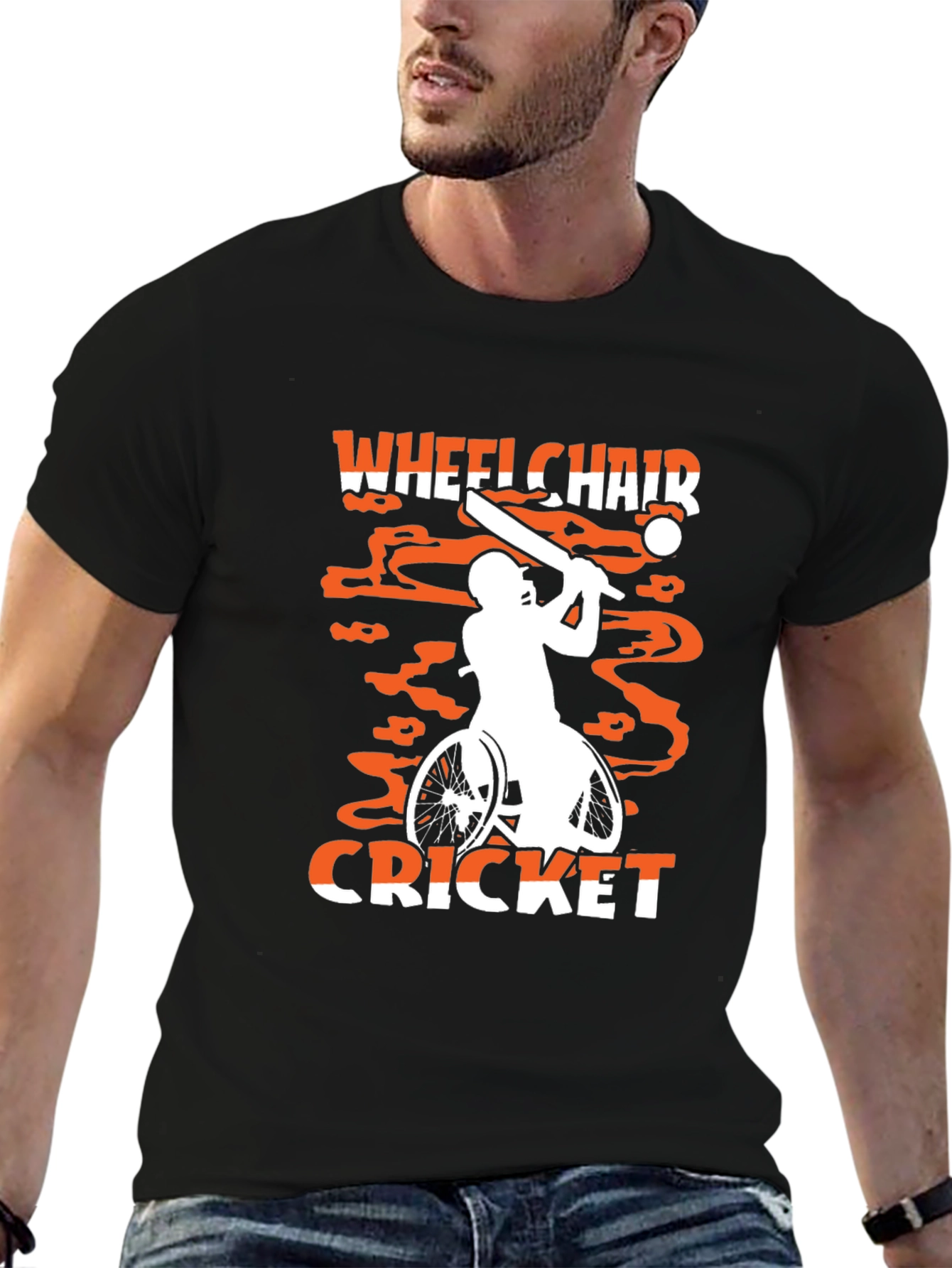 Wheelchair Cricket Graphic T-Shirt