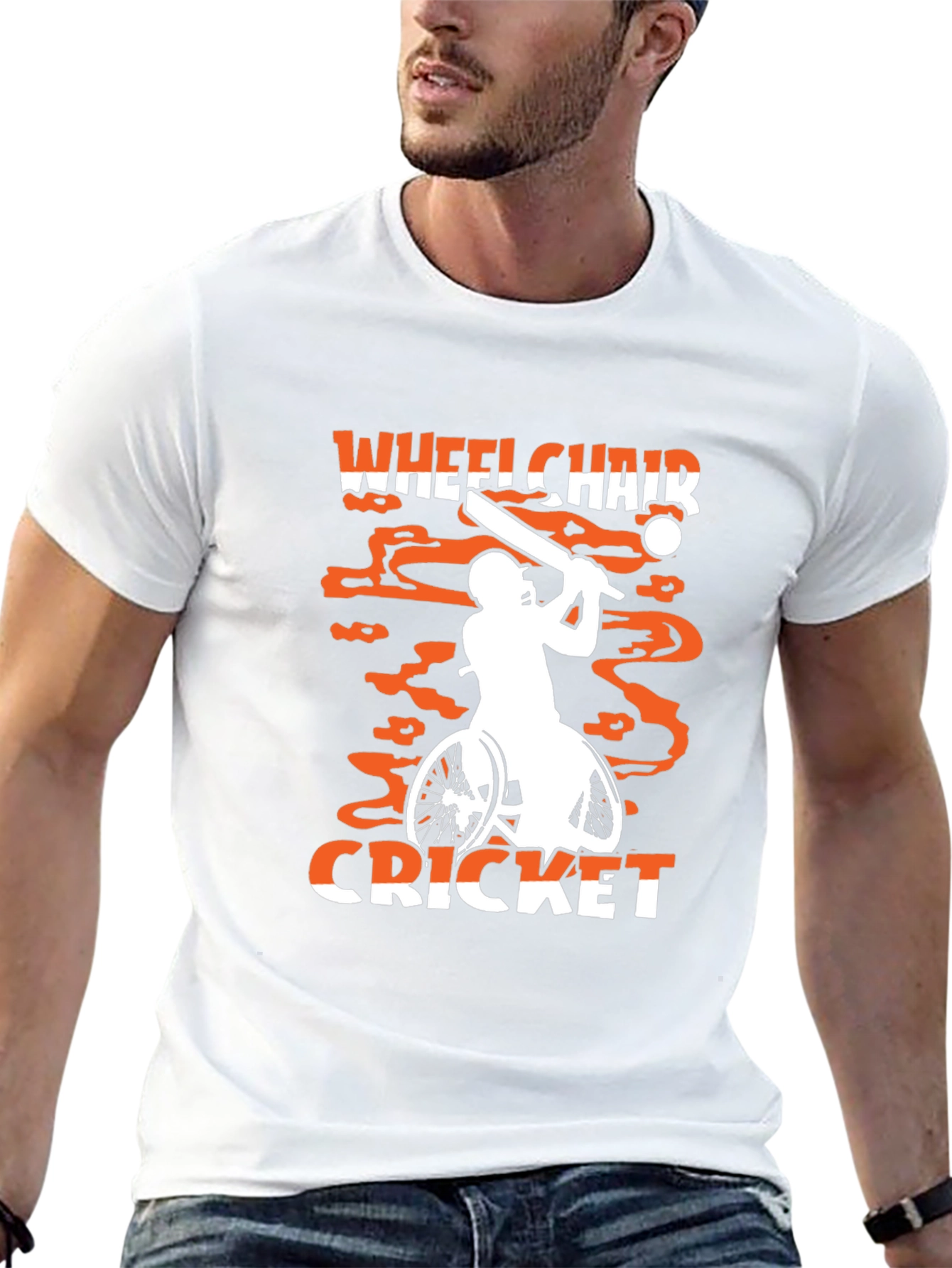 Wheelchair Cricket Graphic T-Shirt