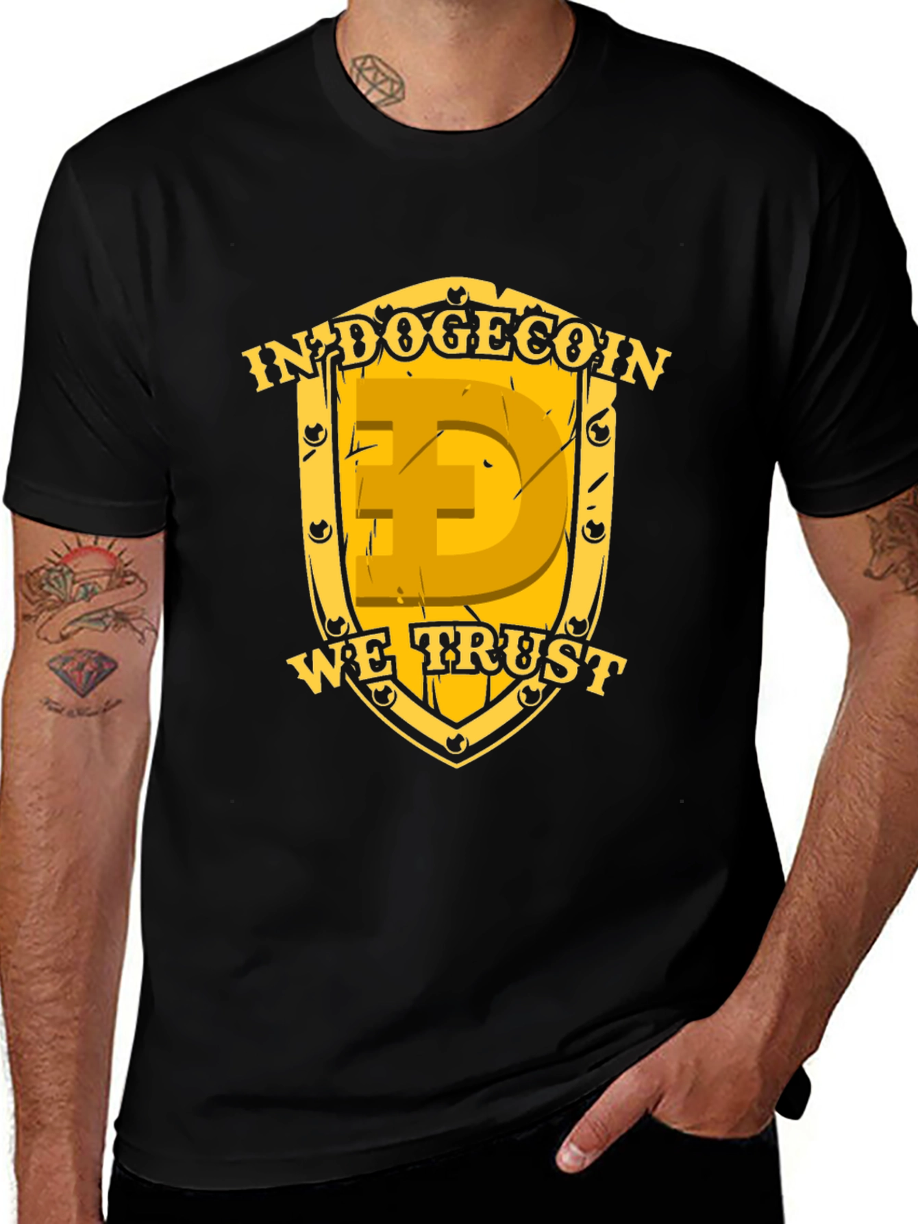 In Dogecoin We Trust Black T-Shirt