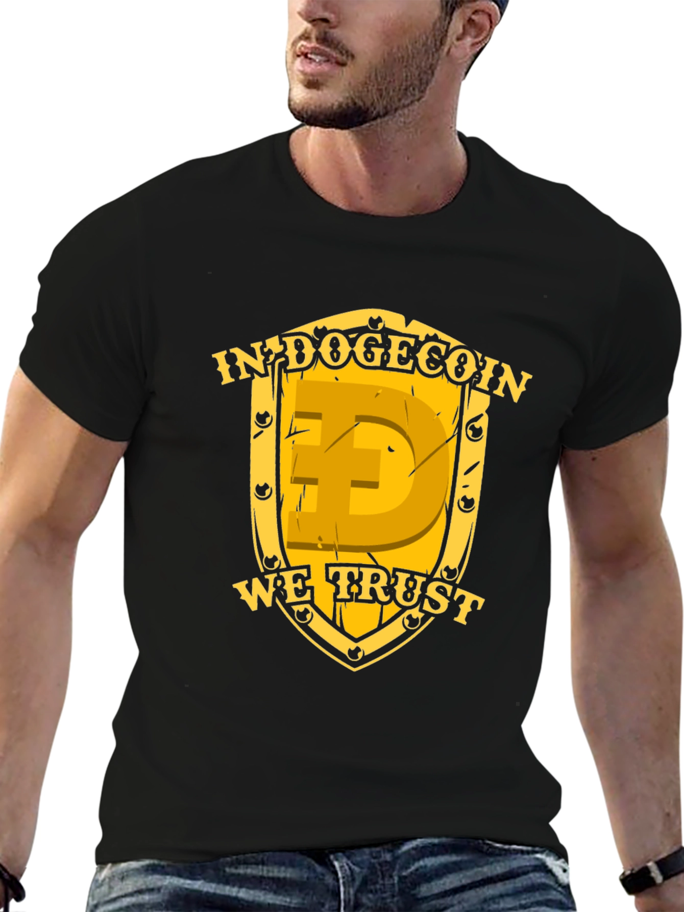 In Dogecoin We Trust Black T-Shirt
