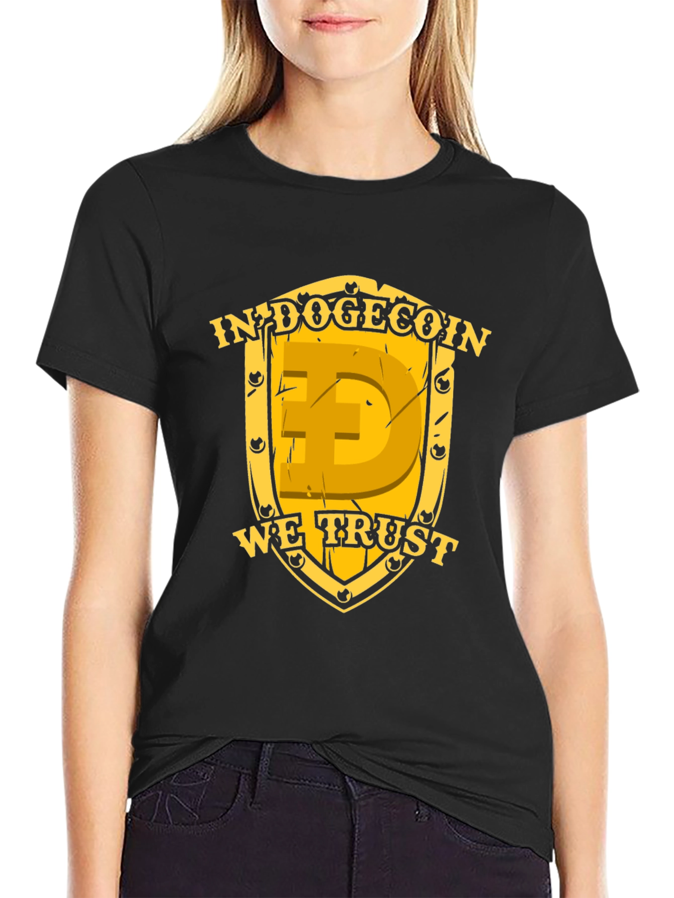 In Dogecoin We Trust Black T-Shirt