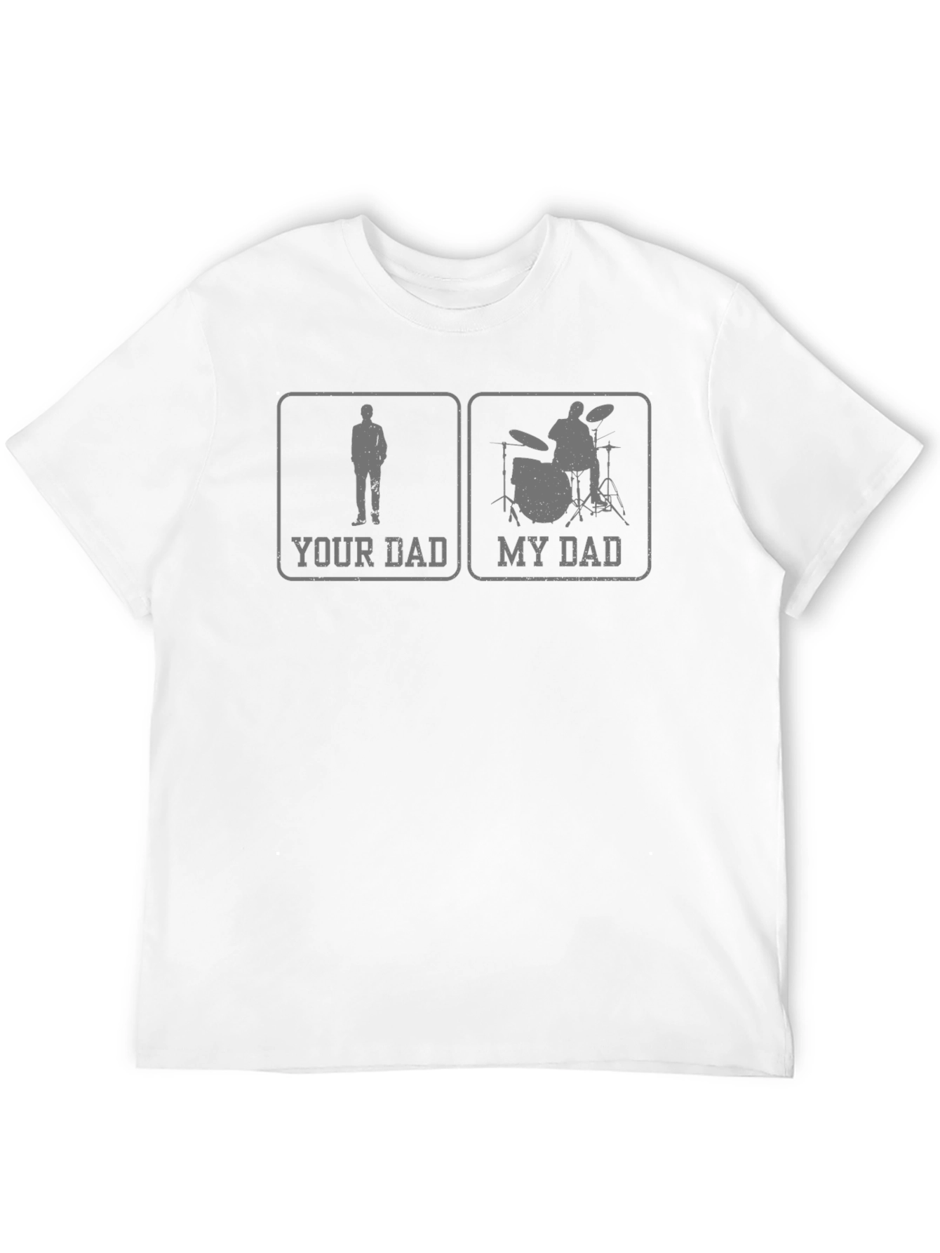 Your Dad My Dad Drummer Graphic Tee - Black