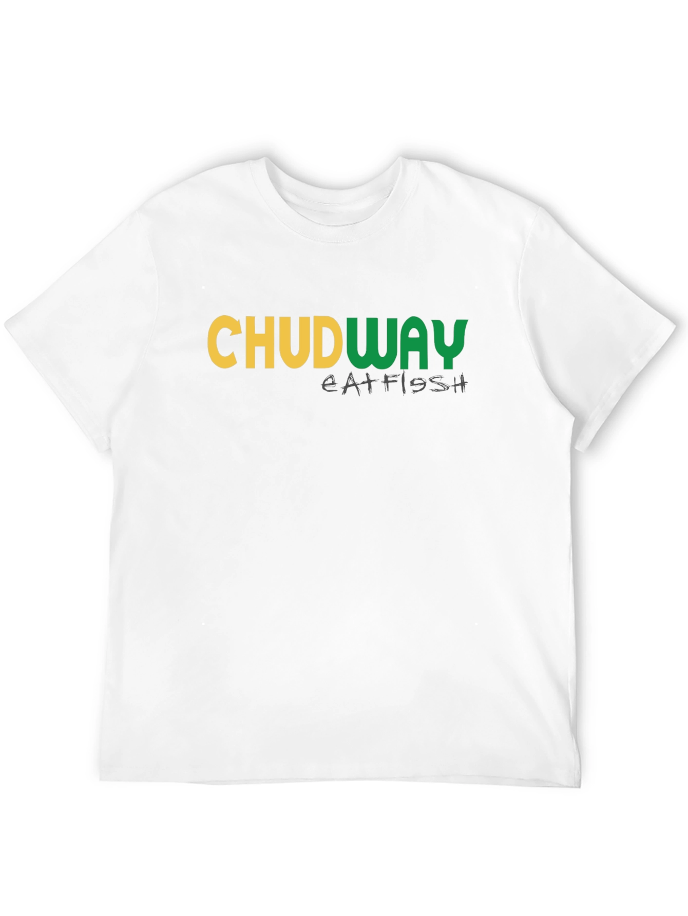 Chudway Eat Fish Graphic T-Shirt - Black