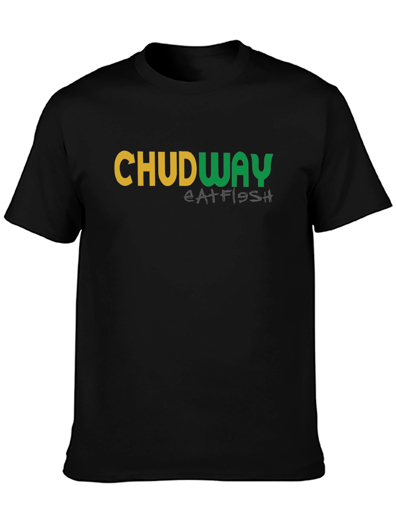 Chudway Eat Fish Graphic T-Shirt - Black