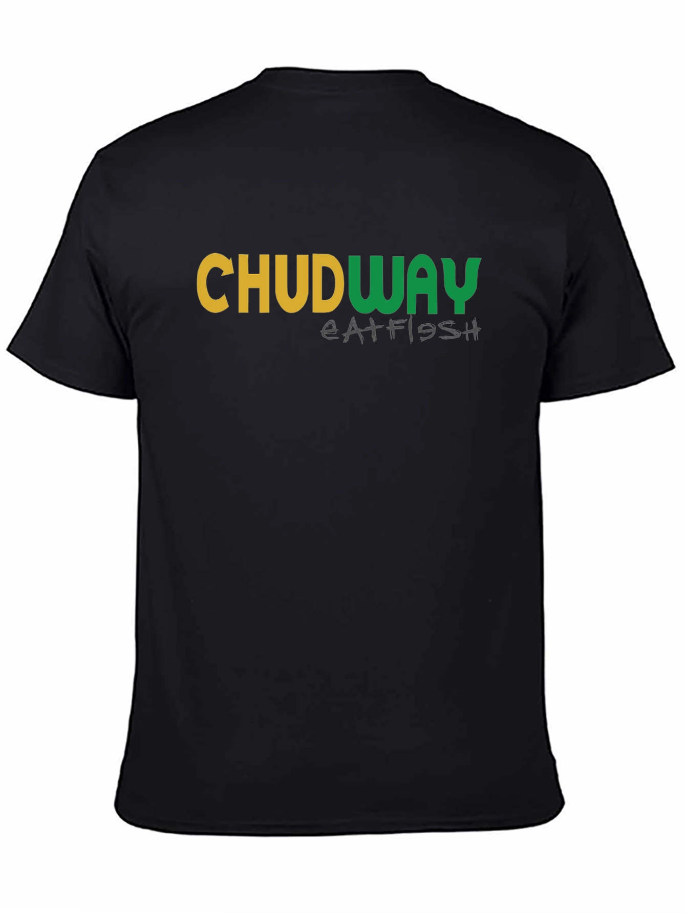 Chudway Eat Fish Graphic T-Shirt - Black
