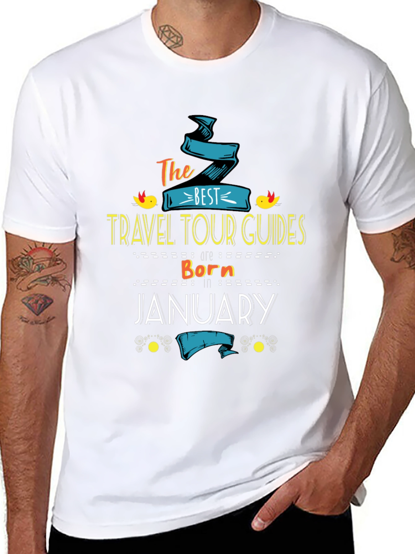 Best Travel Tour Guides Born in January T-Shirt
