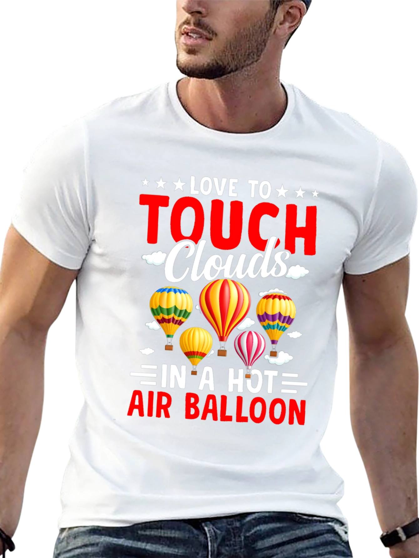Love to Touch Clouds T-Shirt Hot Air Balloon Tee