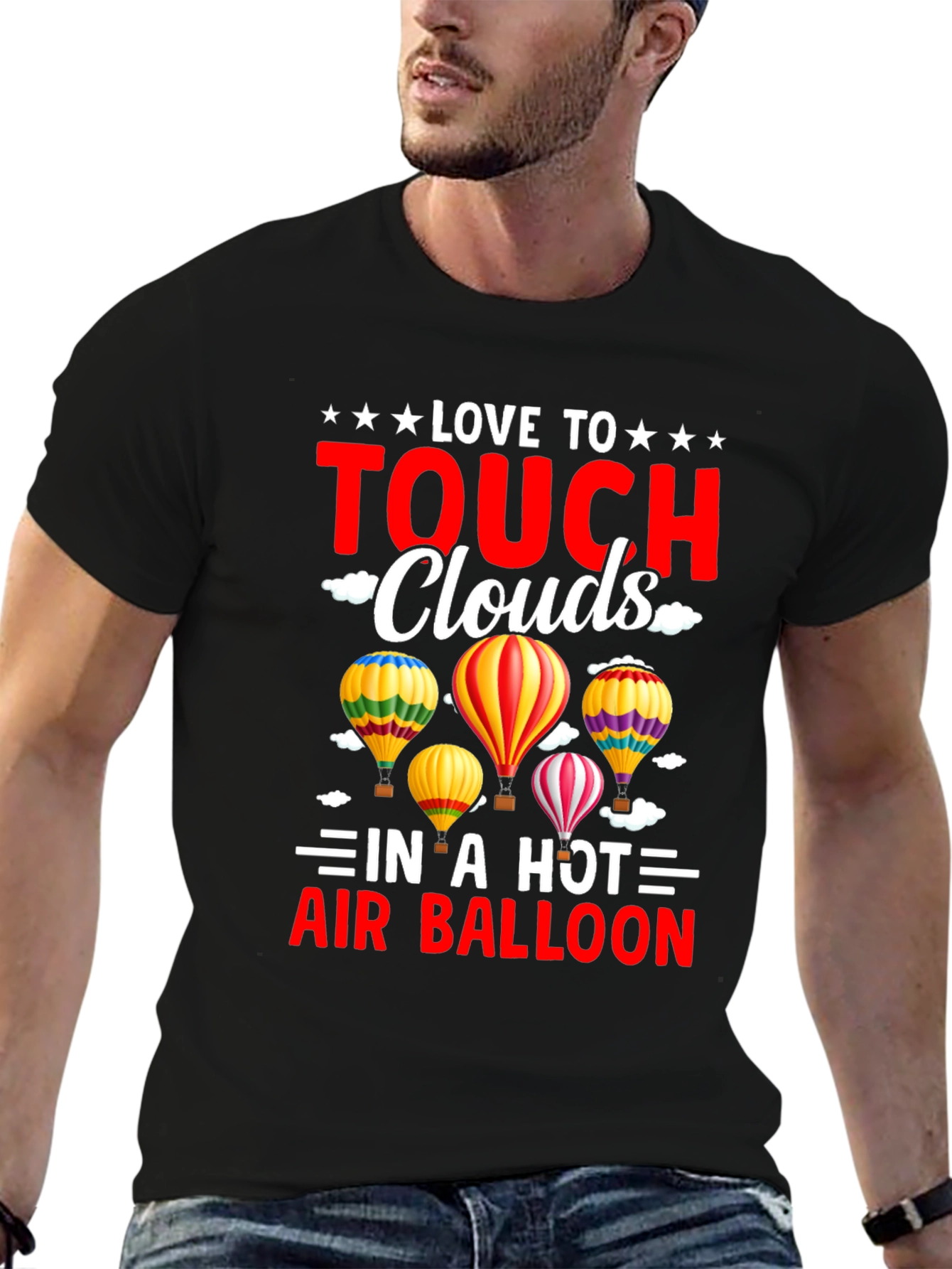 Love to Touch Clouds T-Shirt Hot Air Balloon Tee