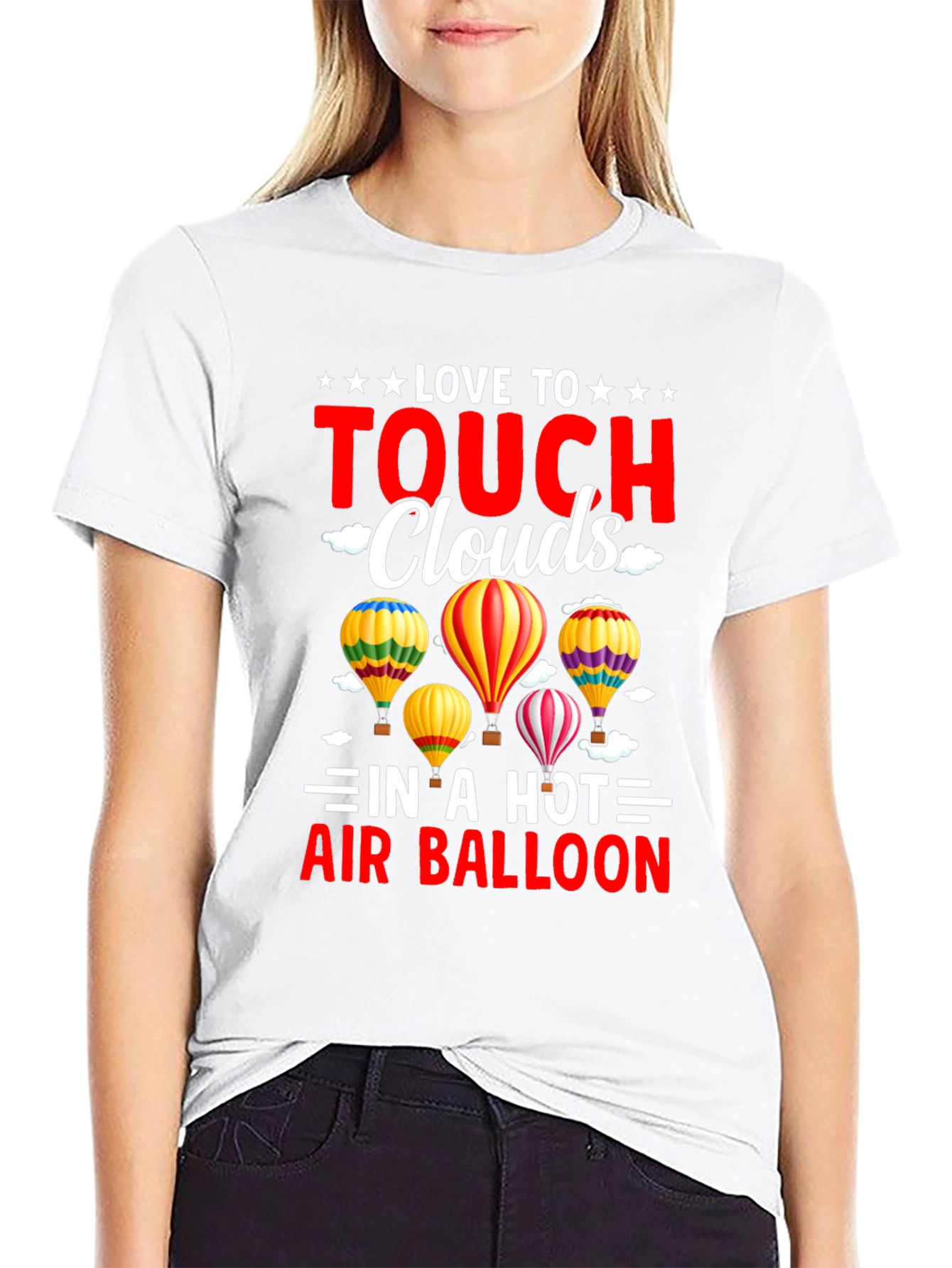 Love to Touch Clouds T-Shirt Hot Air Balloon Tee