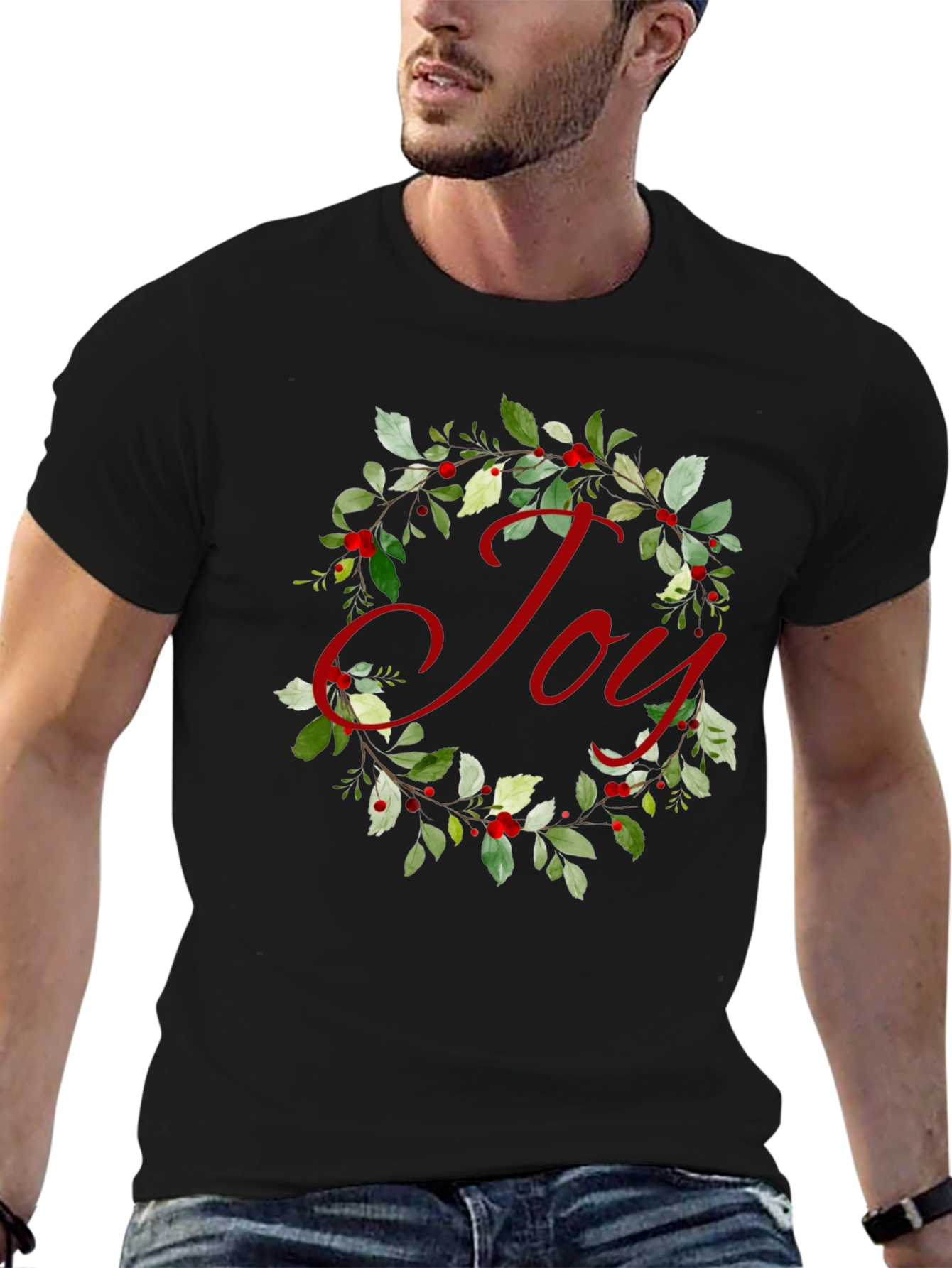 Joy Wreath Graphic Tee - Holiday Cheer
