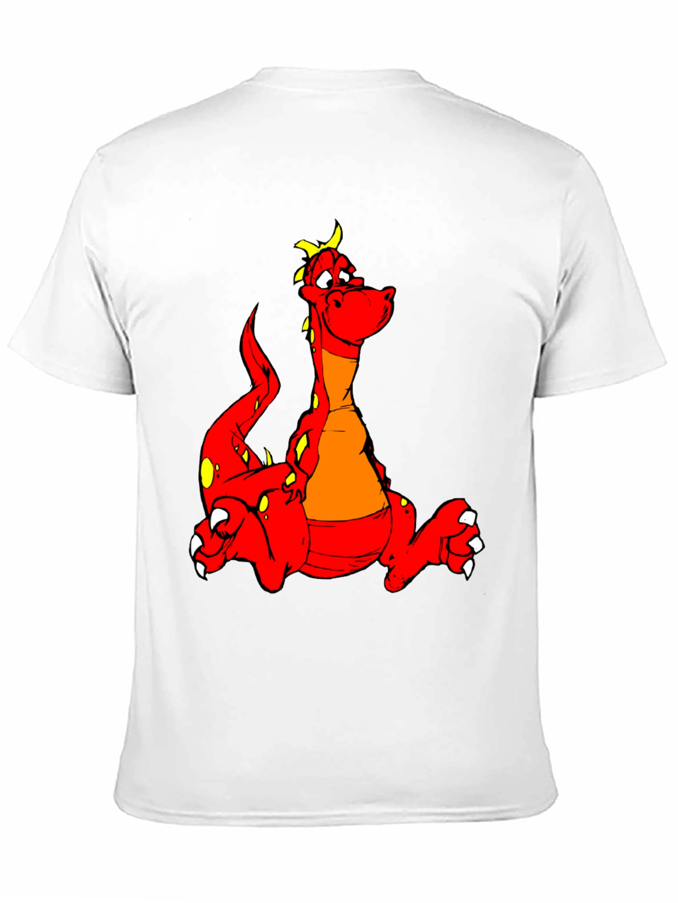 Cartoon Dragon Graphic Tee - Unisex Black T-Shirt