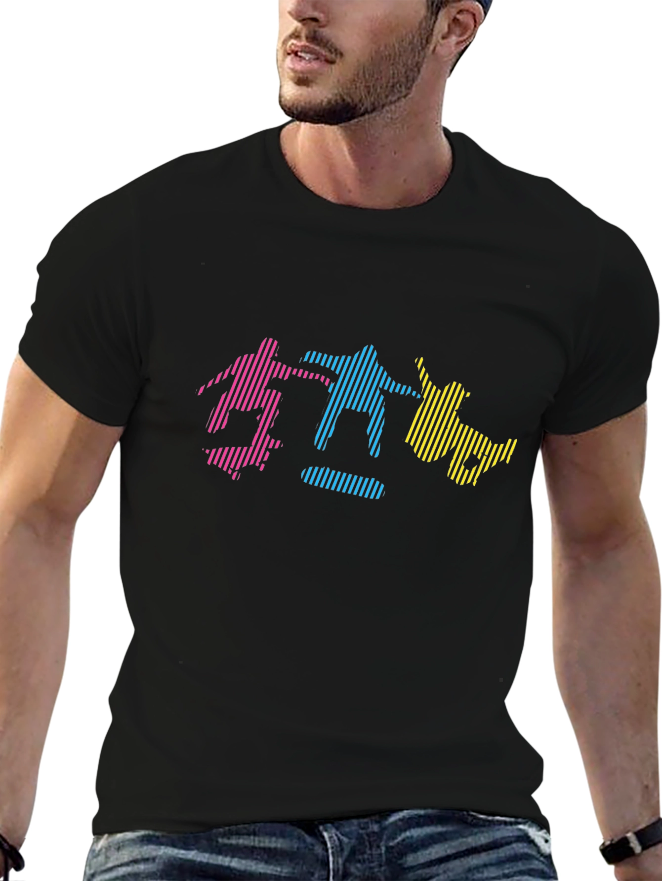 Graphic Print T-Shirt - Skydiving Design