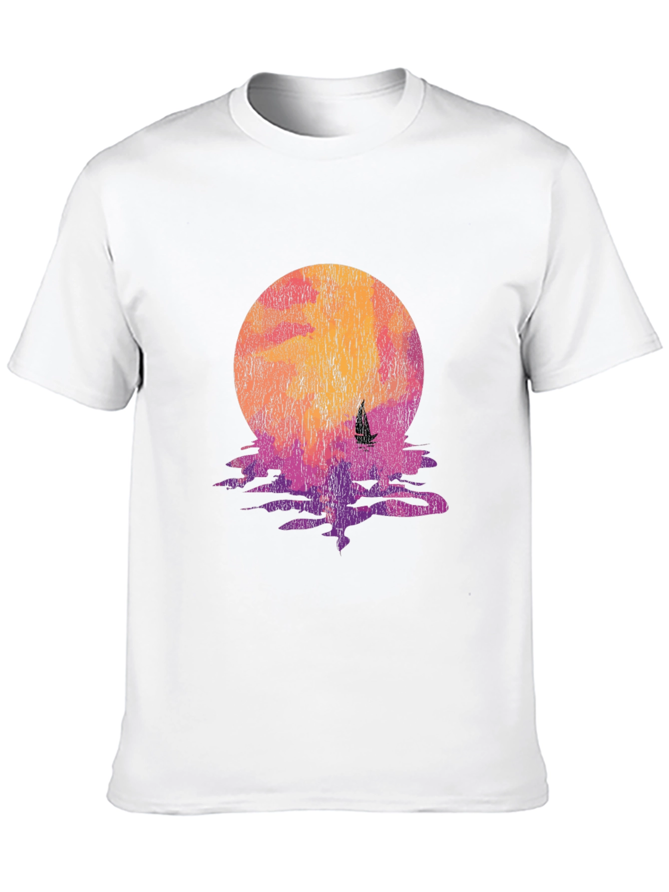 Sunset Sail Graphic Tee - Retro Style
