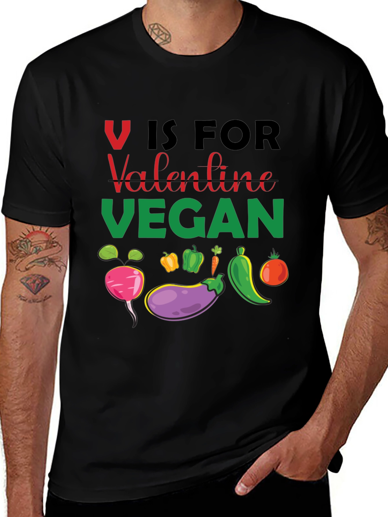 Vegan Valentine T-Shirt - V is for Vegan