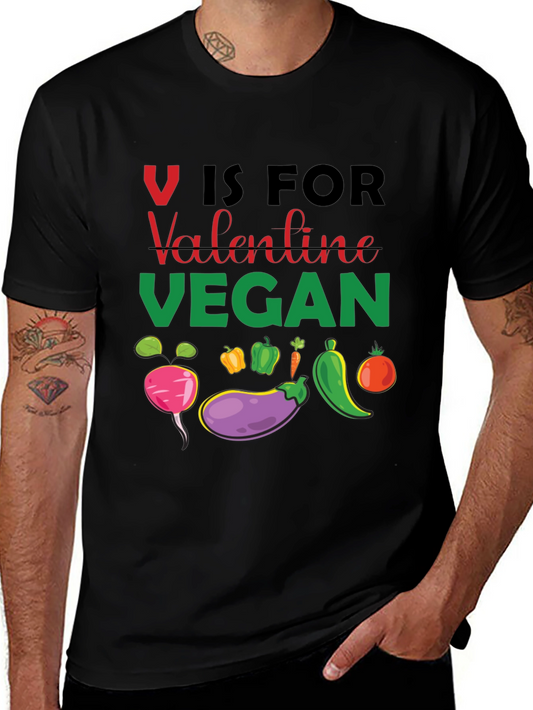 Vegan Valentine T-Shirt - V is for Vegan