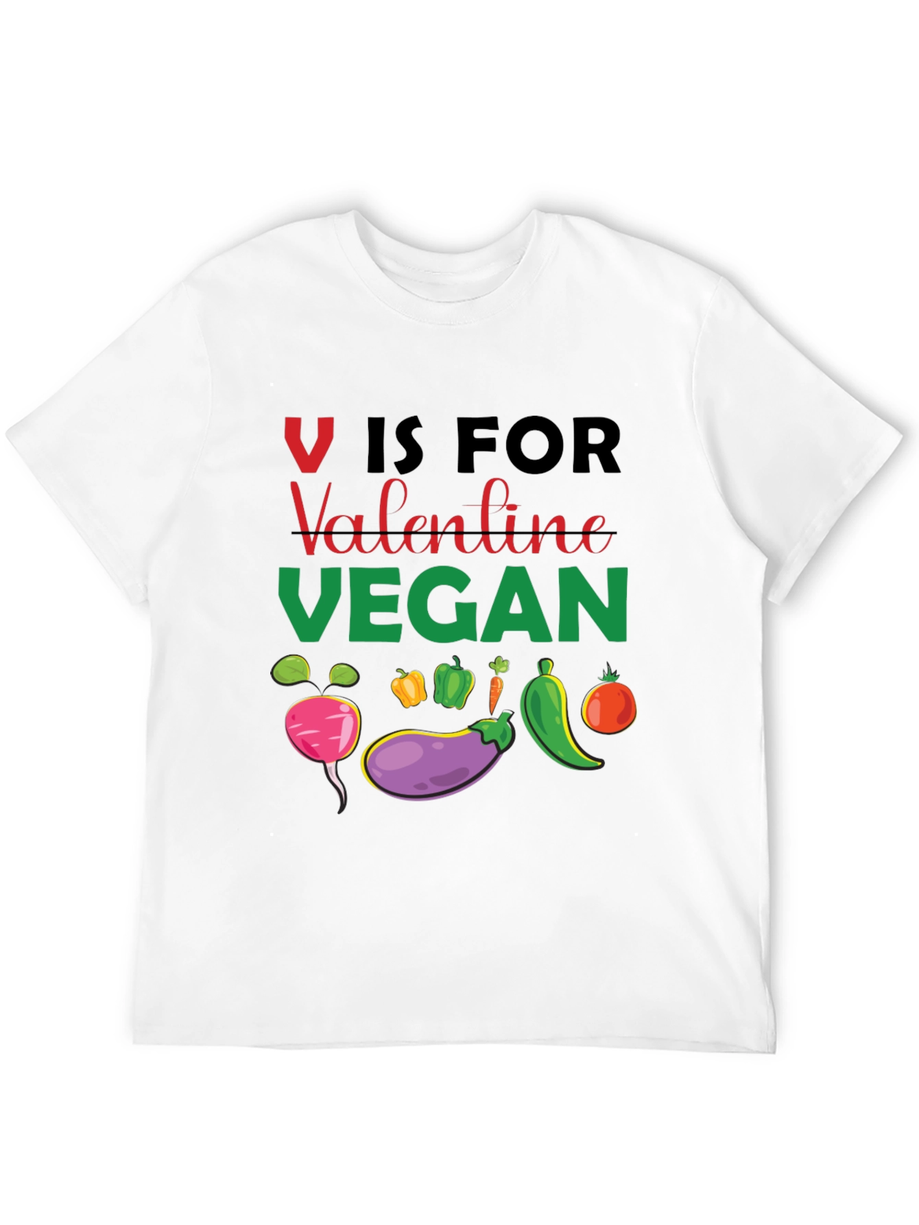 Vegan Valentine T-Shirt - V is for Vegan