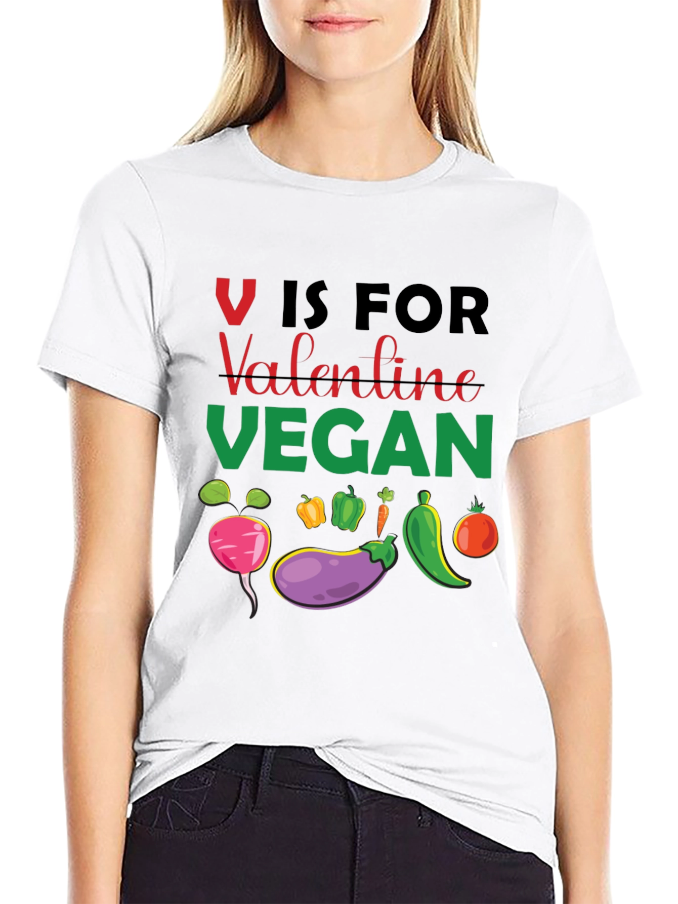 Vegan Valentine T-Shirt - V is for Vegan