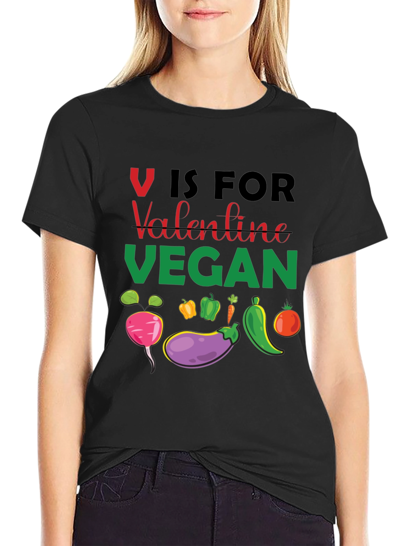 Vegan Valentine T-Shirt - V is for Vegan