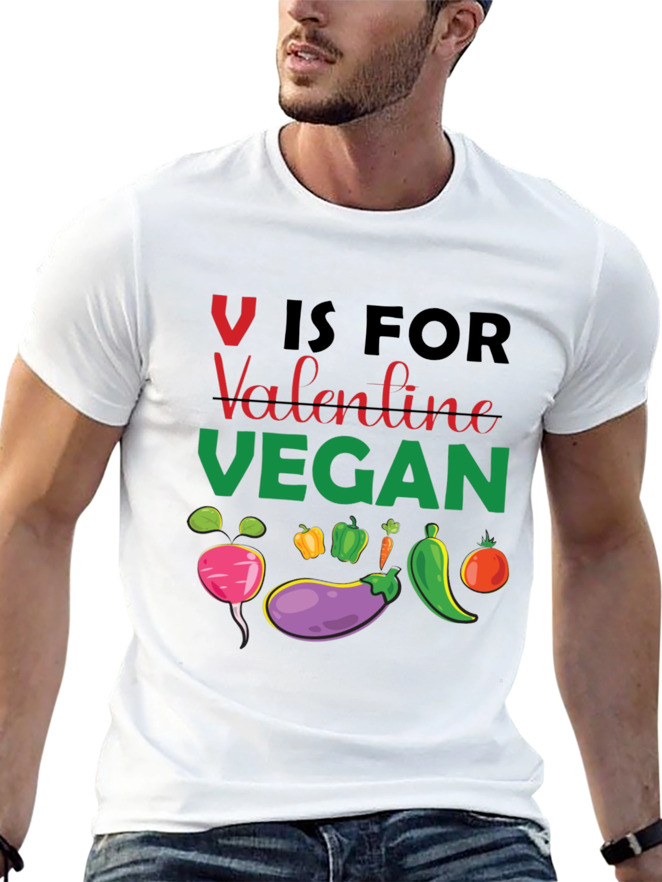 Vegan Valentine T-Shirt - V is for Vegan
