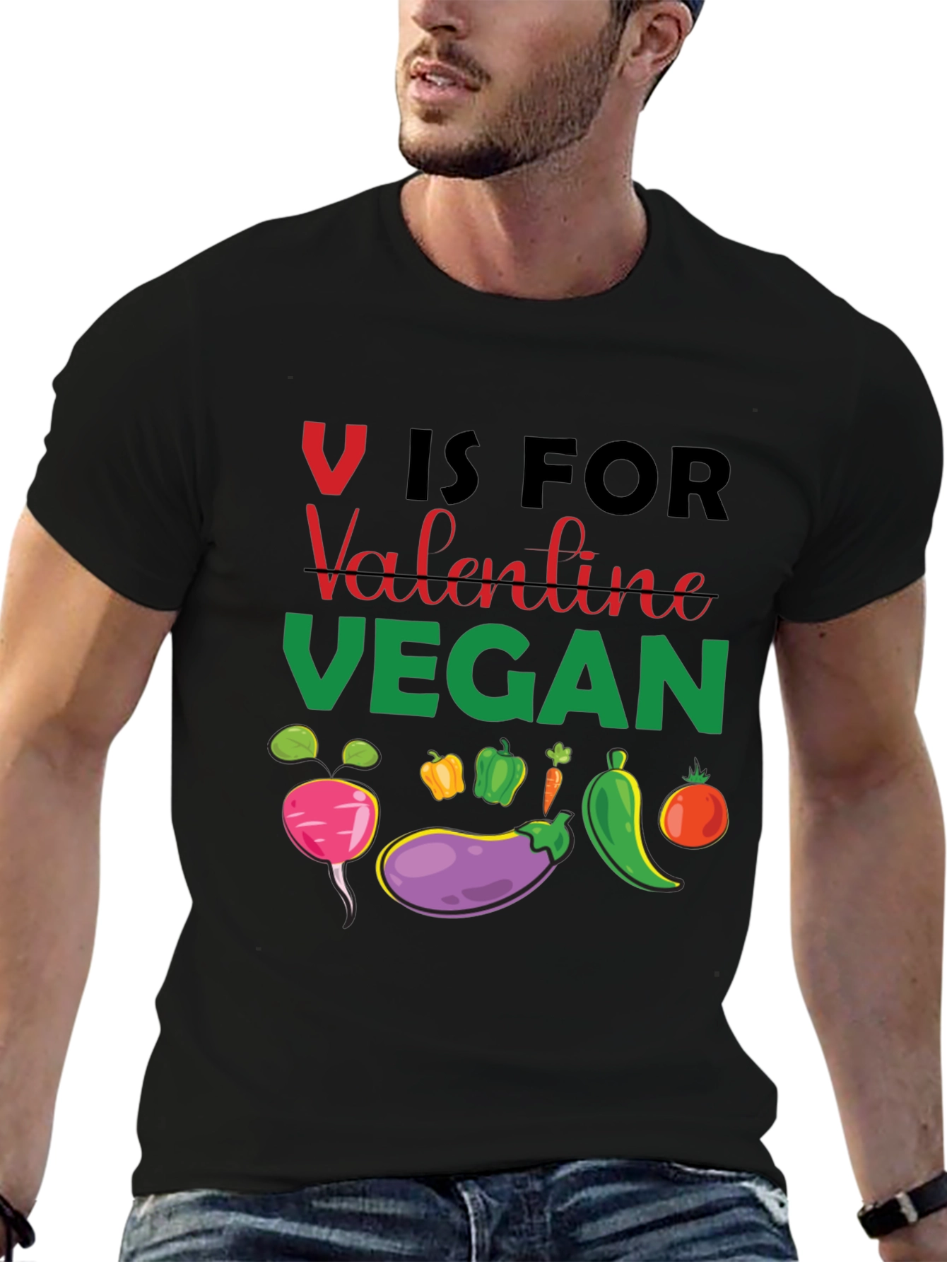 Vegan Valentine T-Shirt - V is for Vegan