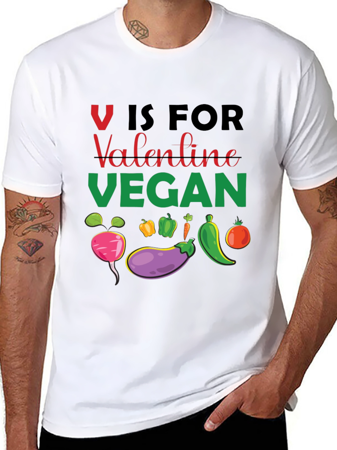 Vegan Valentine T-Shirt - V is for Vegan