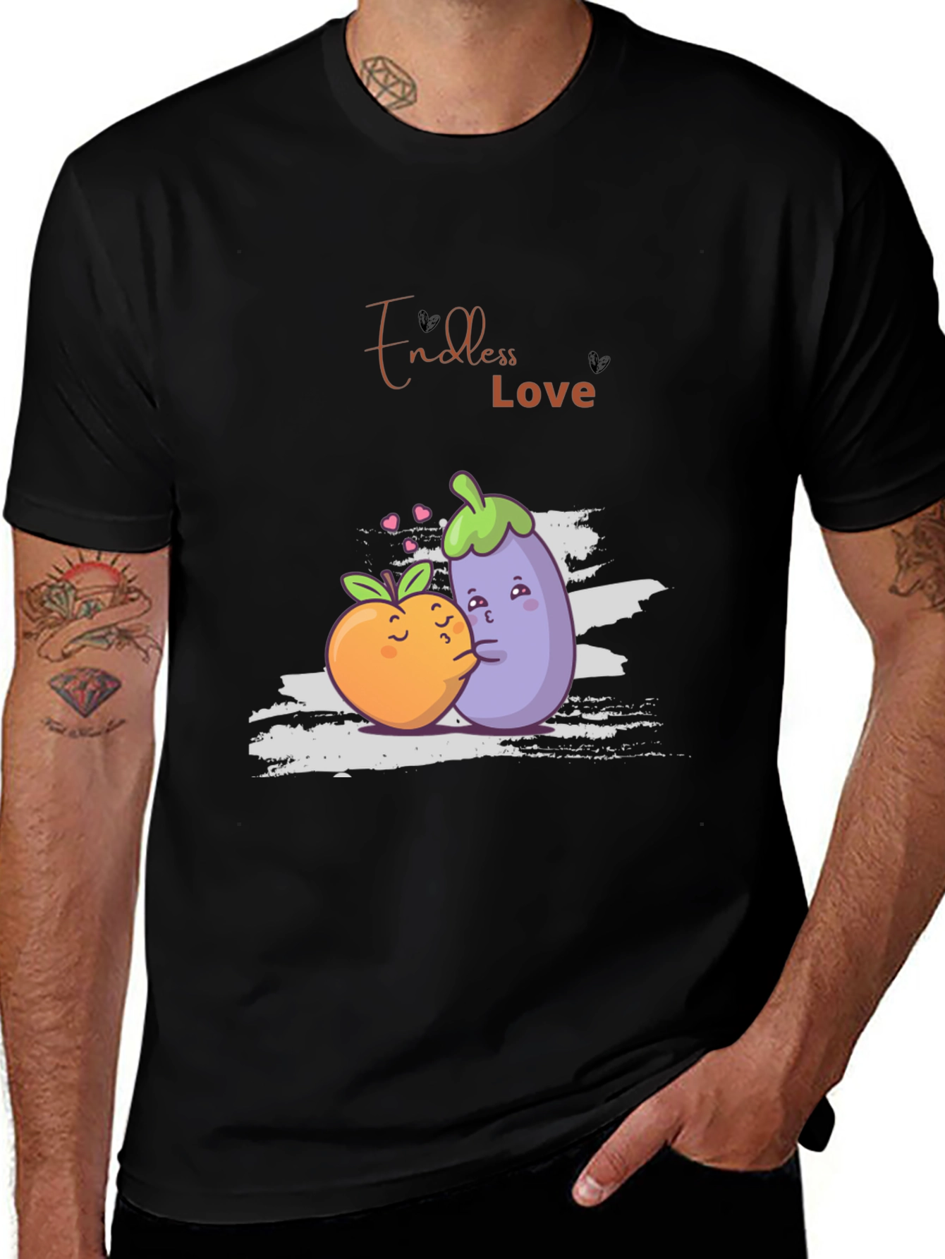 Endless Love Black Graphic T-Shirt