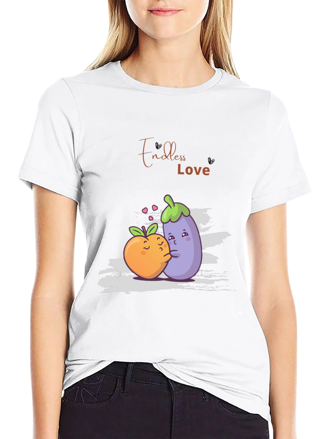 Endless Love Black Graphic T-Shirt