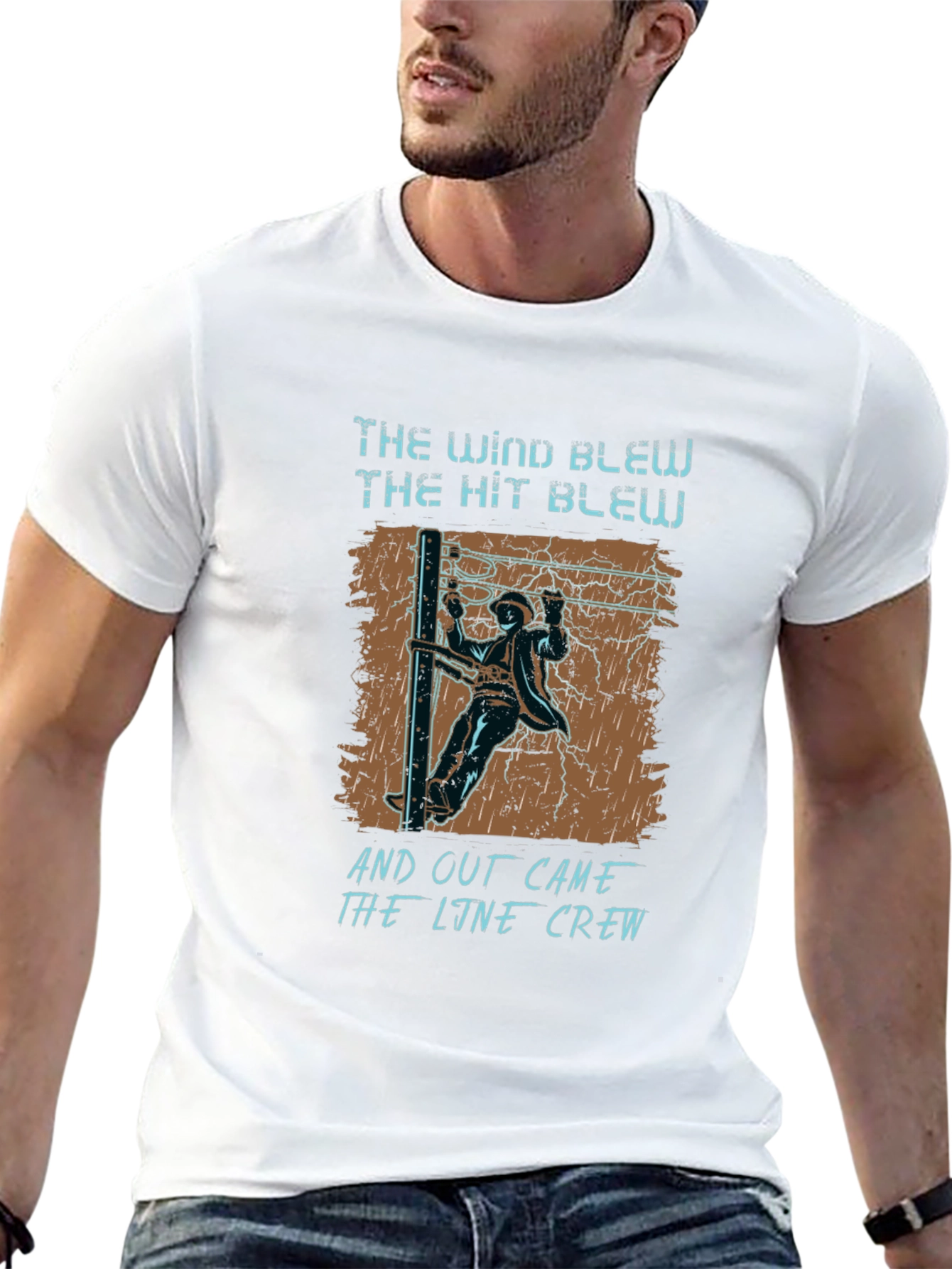 Line Crew T-Shirt - The Wind Blew
