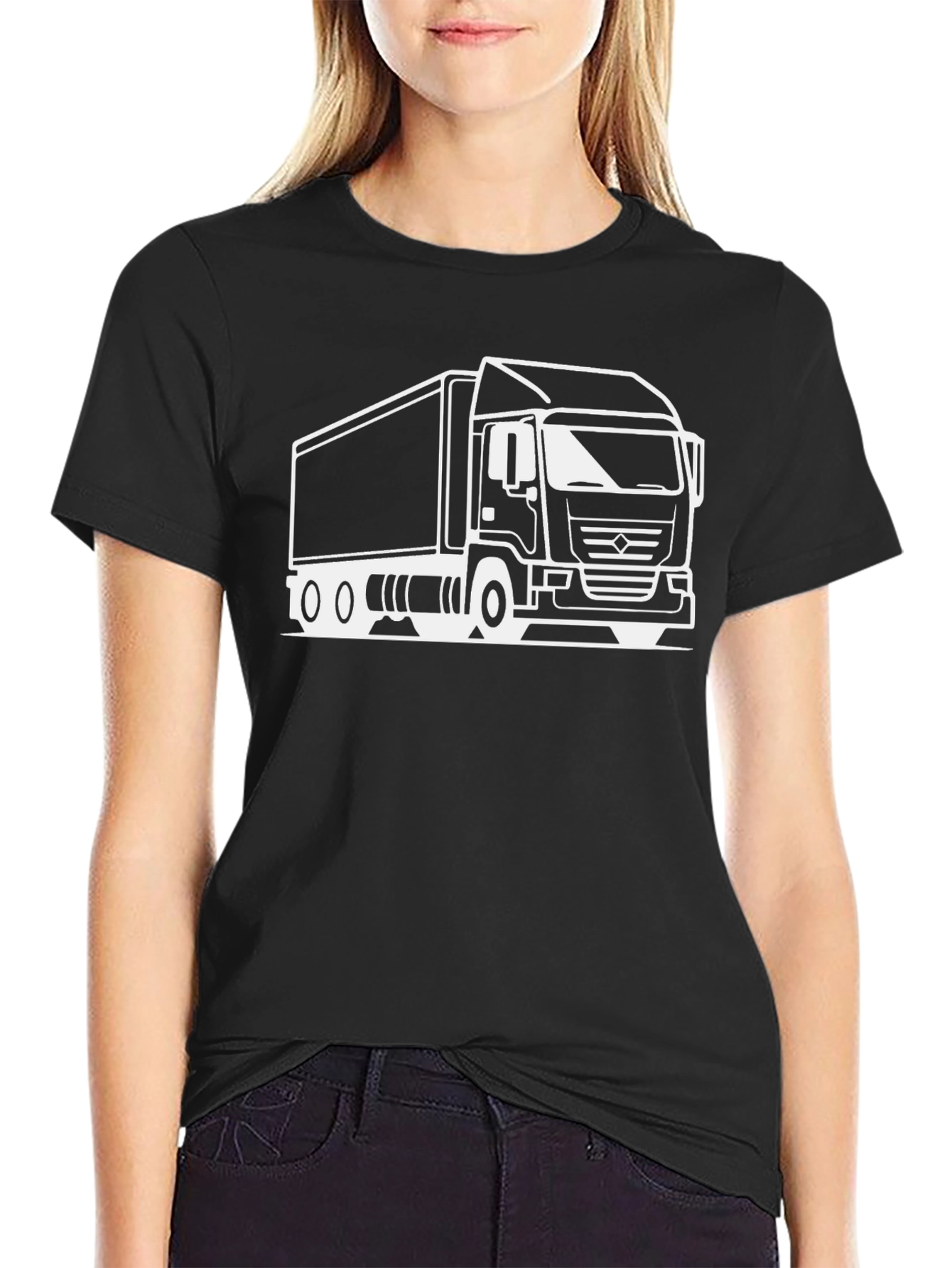 Truck Graphic T-Shirt - Black Cotton Tee