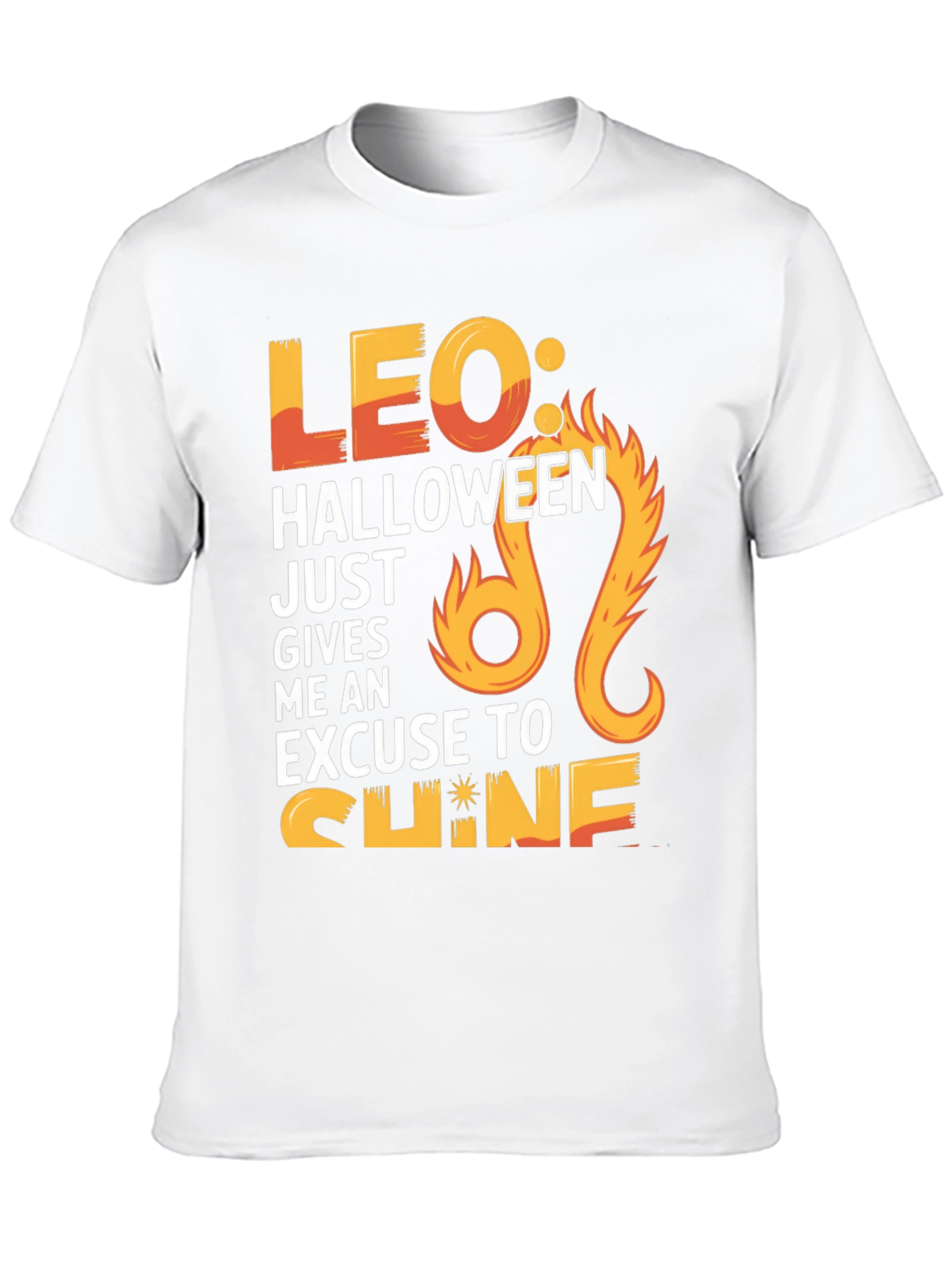 Leo Halloween Shine Graphic Tee - Black T-Shirt