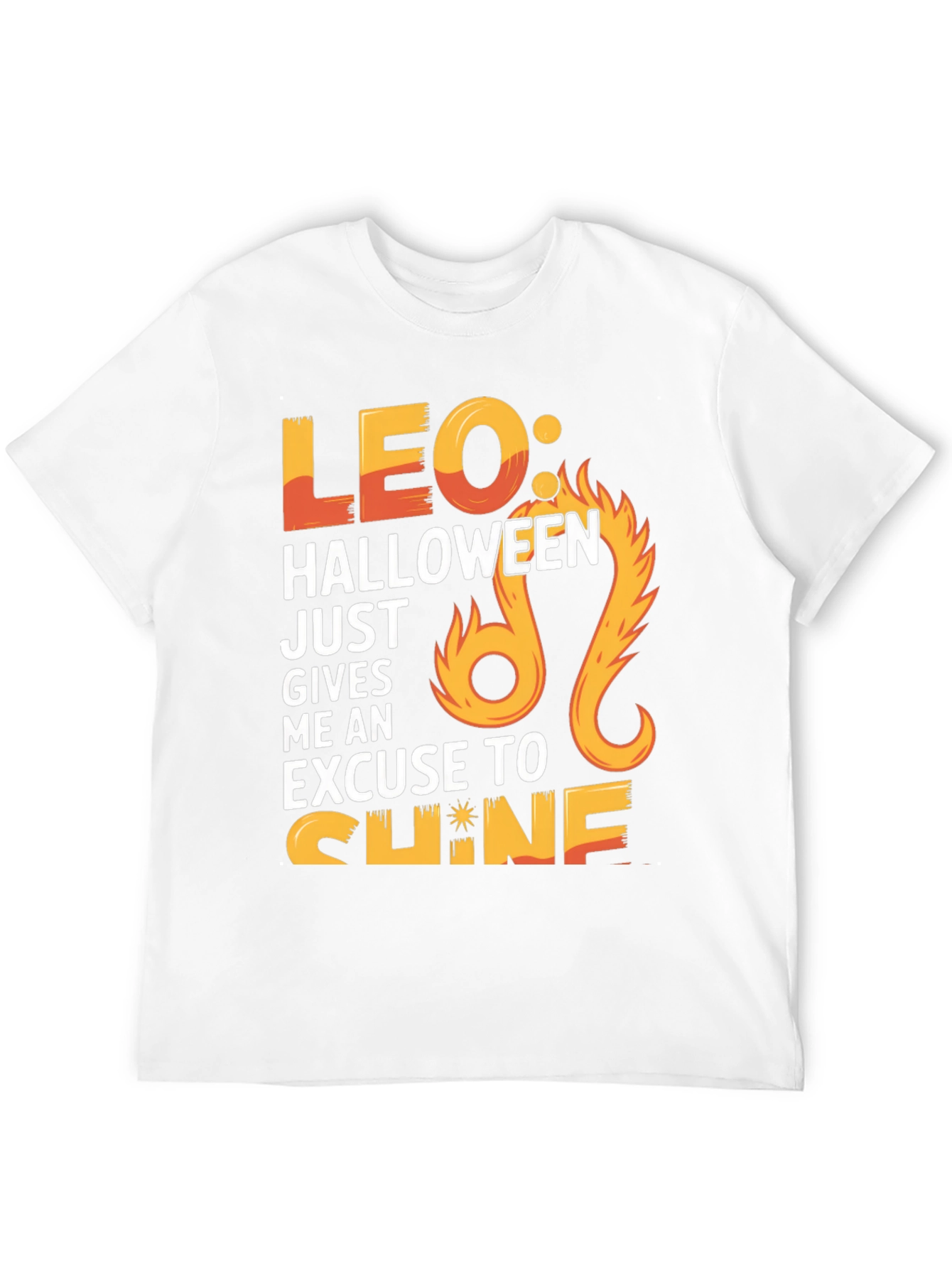 Leo Halloween Shine Graphic Tee - Black T-Shirt