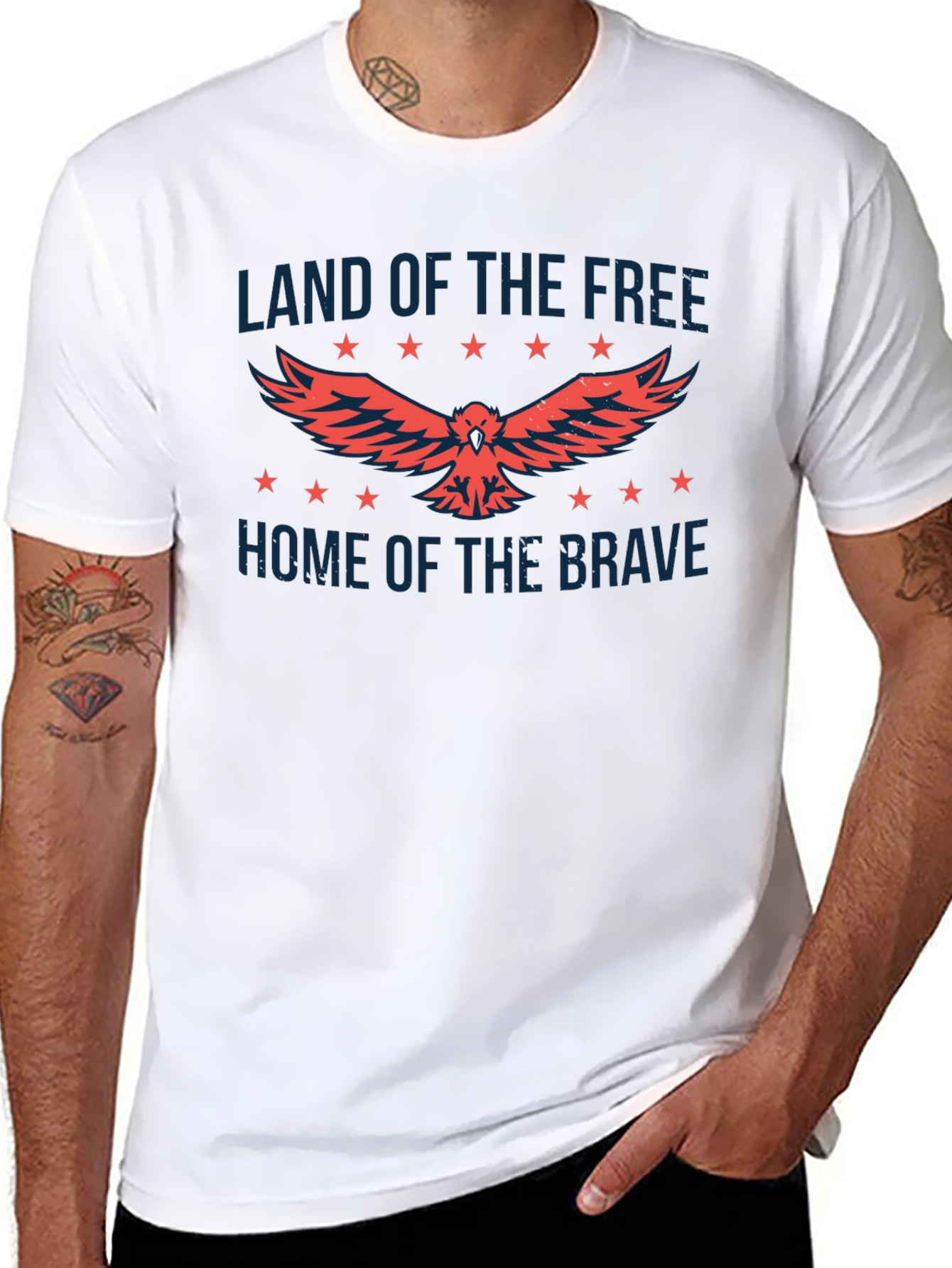 Land of the Free Patriotic Graphic Tee