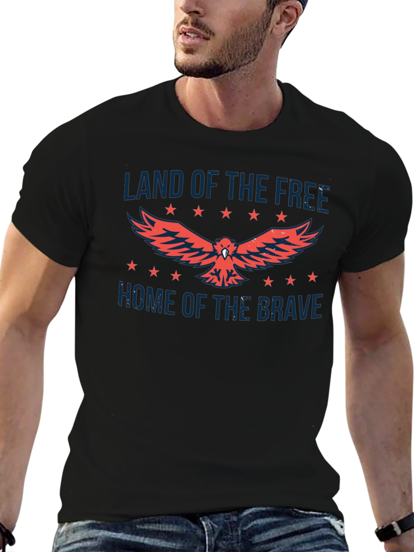 Land of the Free Patriotic Graphic Tee
