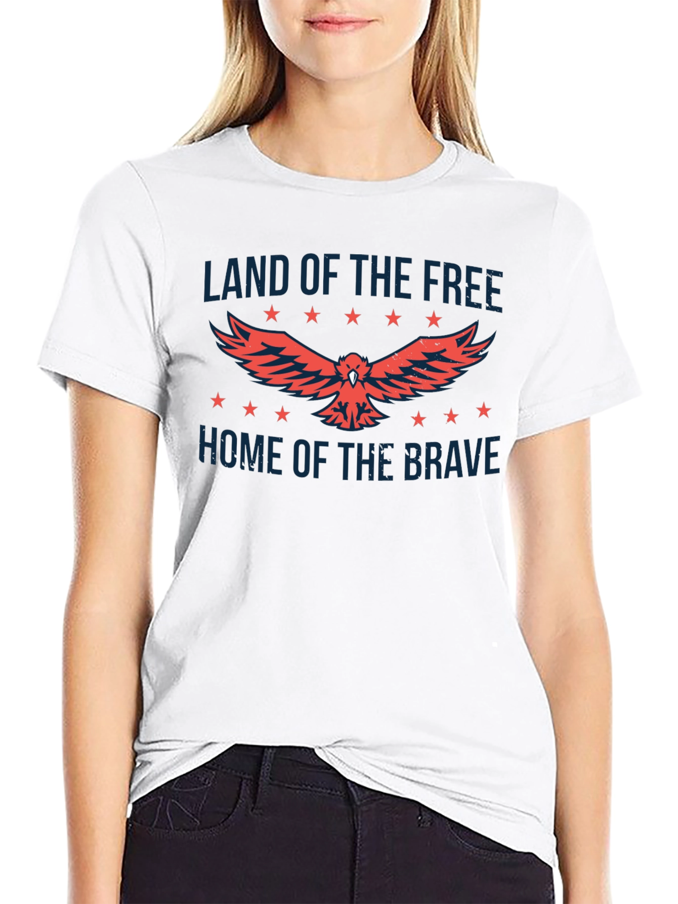 Land of the Free Patriotic Graphic Tee