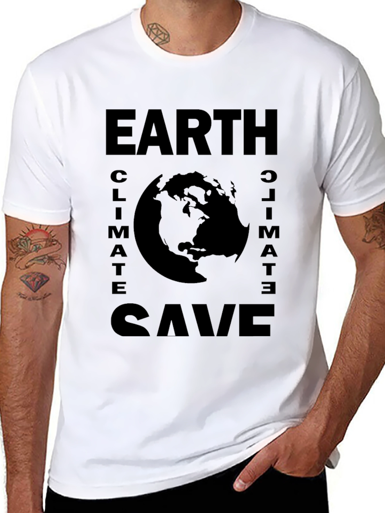 Save the Earth Graphic Tee - Climate Change Awareness