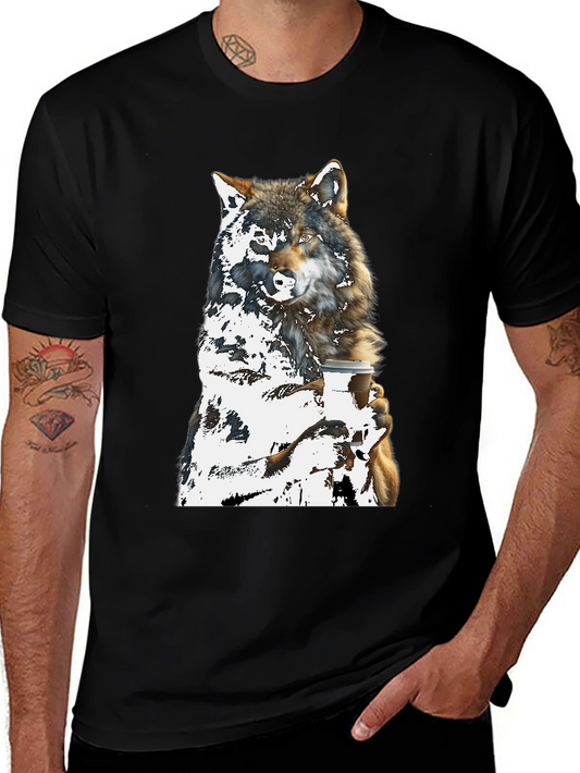 Wolf Lovers Coffee Graphic Tee