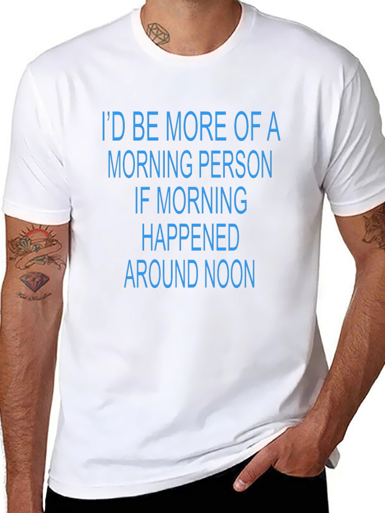 Funny Morning Person T-Shirt - Black Novelty Tee