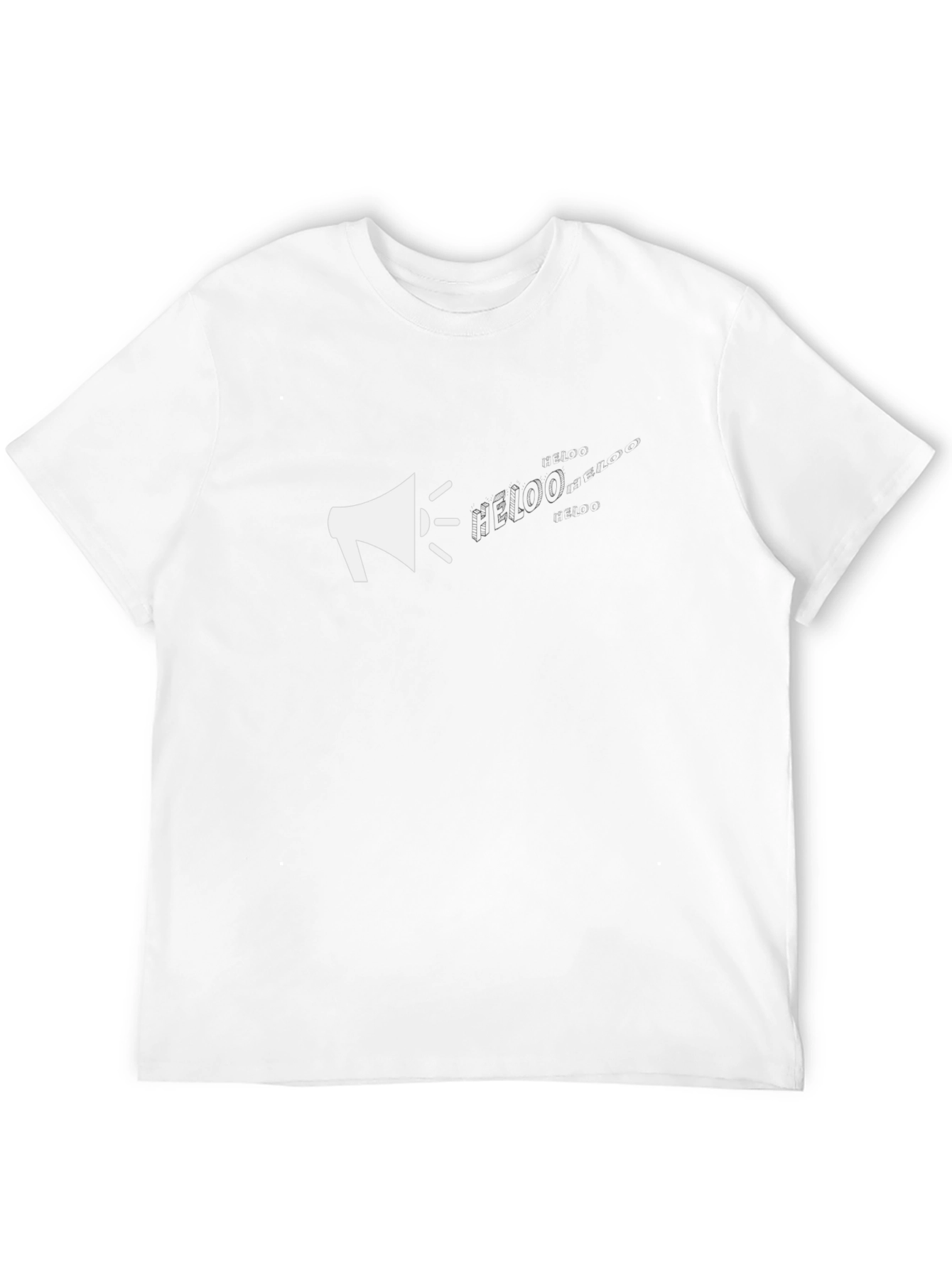 Megaphone Graphic Tee - Black Cotton T-Shirt