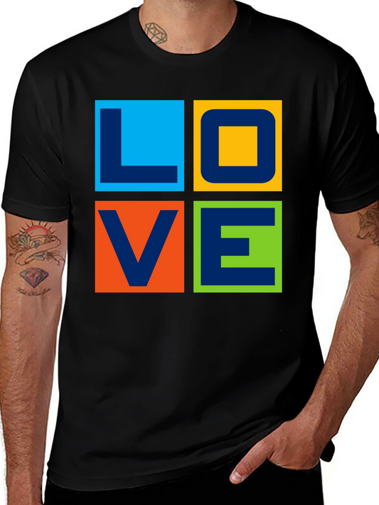 LOVE Graphic T-Shirt - Modern Colorful Design