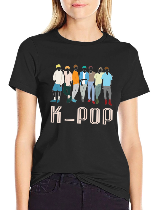 K-Pop Group Graphic Print T-Shirt