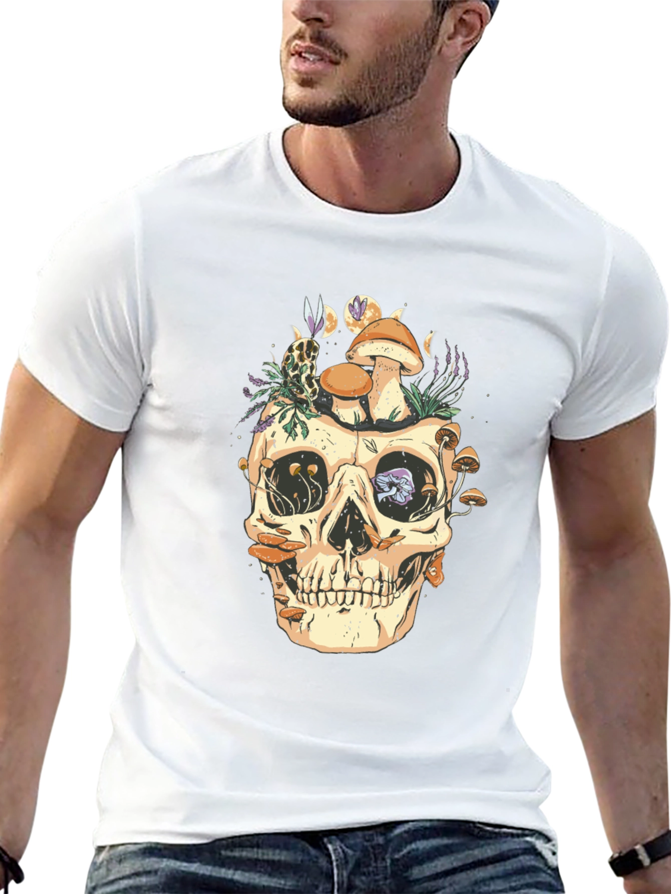 Skull & Mushroom Graphic Tee