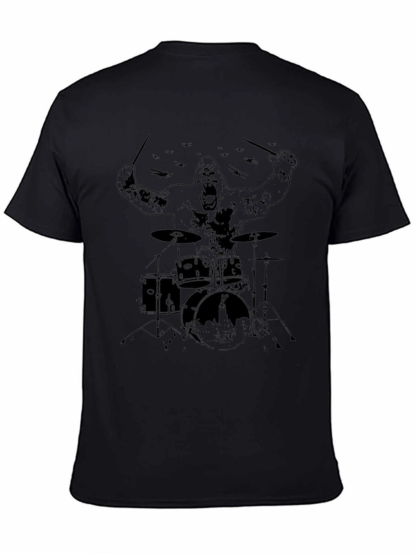 Gorilla Drummer T-Shirt - Band Tee