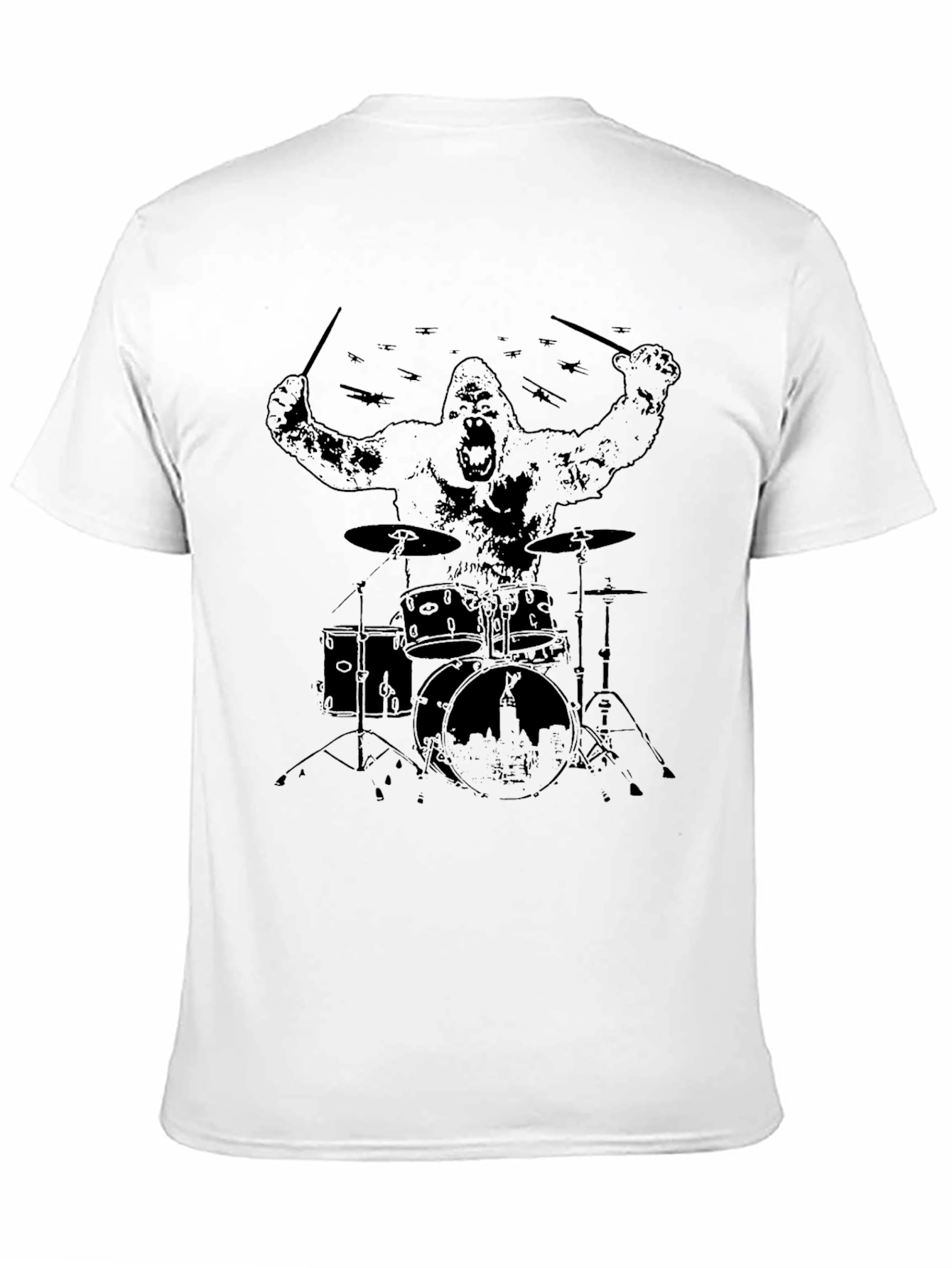 Gorilla Drummer T-Shirt - Band Tee