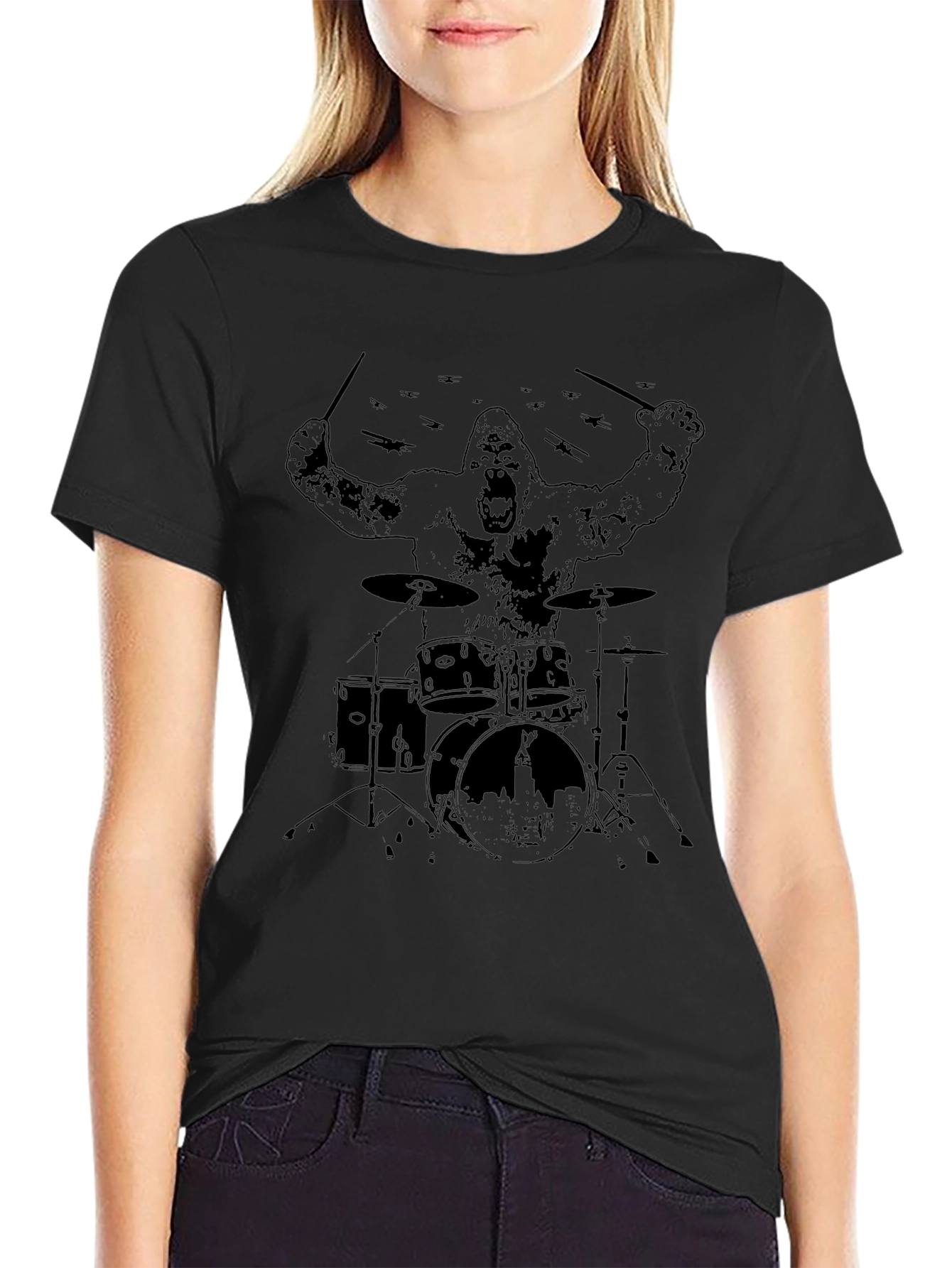 Gorilla Drummer T-Shirt - Band Tee
