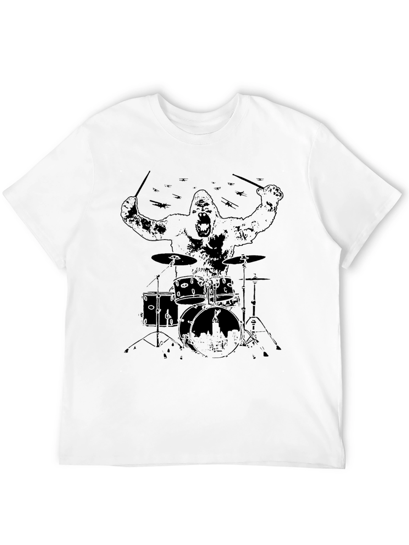 Gorilla Drummer T-Shirt - Band Tee