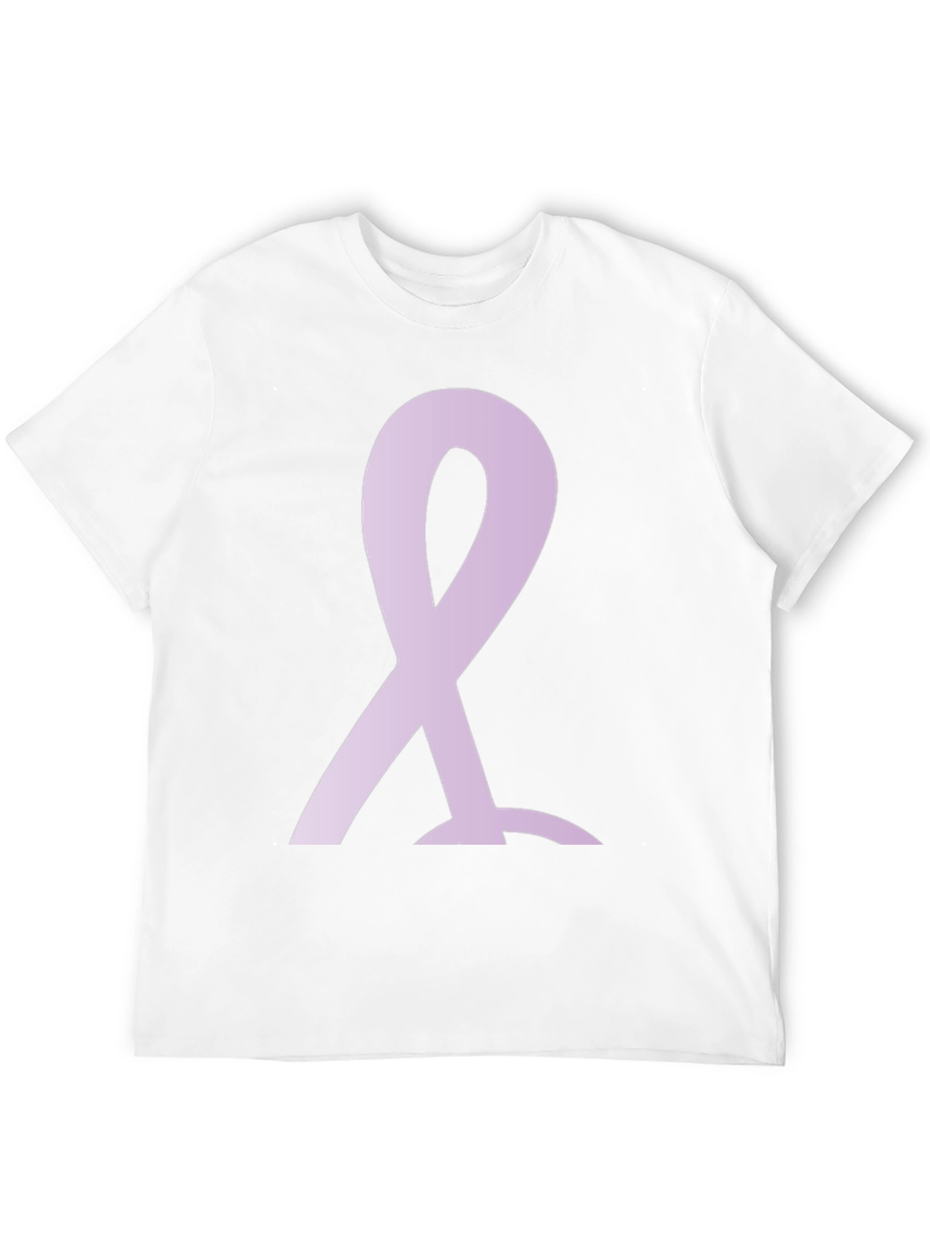 Lavender Ribbon Black T-Shirt: Support and Awareness